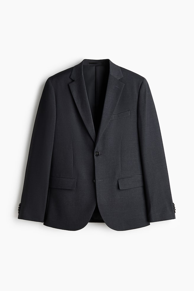 Enkelknäppt kavaj Regular Fit - Mörkgrå/Svart/Beige/Mörkbeige - 1