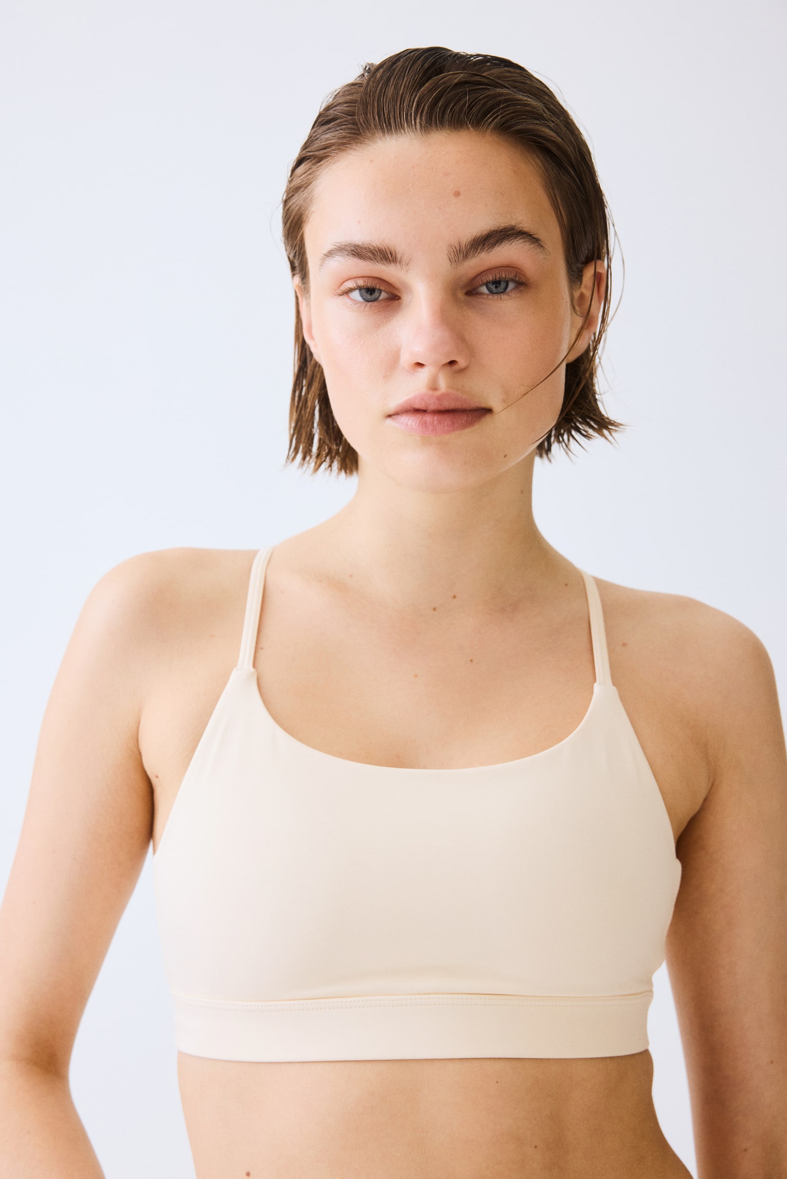 Спортивное бра SculptMove™ — H&M, цвет: Сливочный жёлтый — фото 4