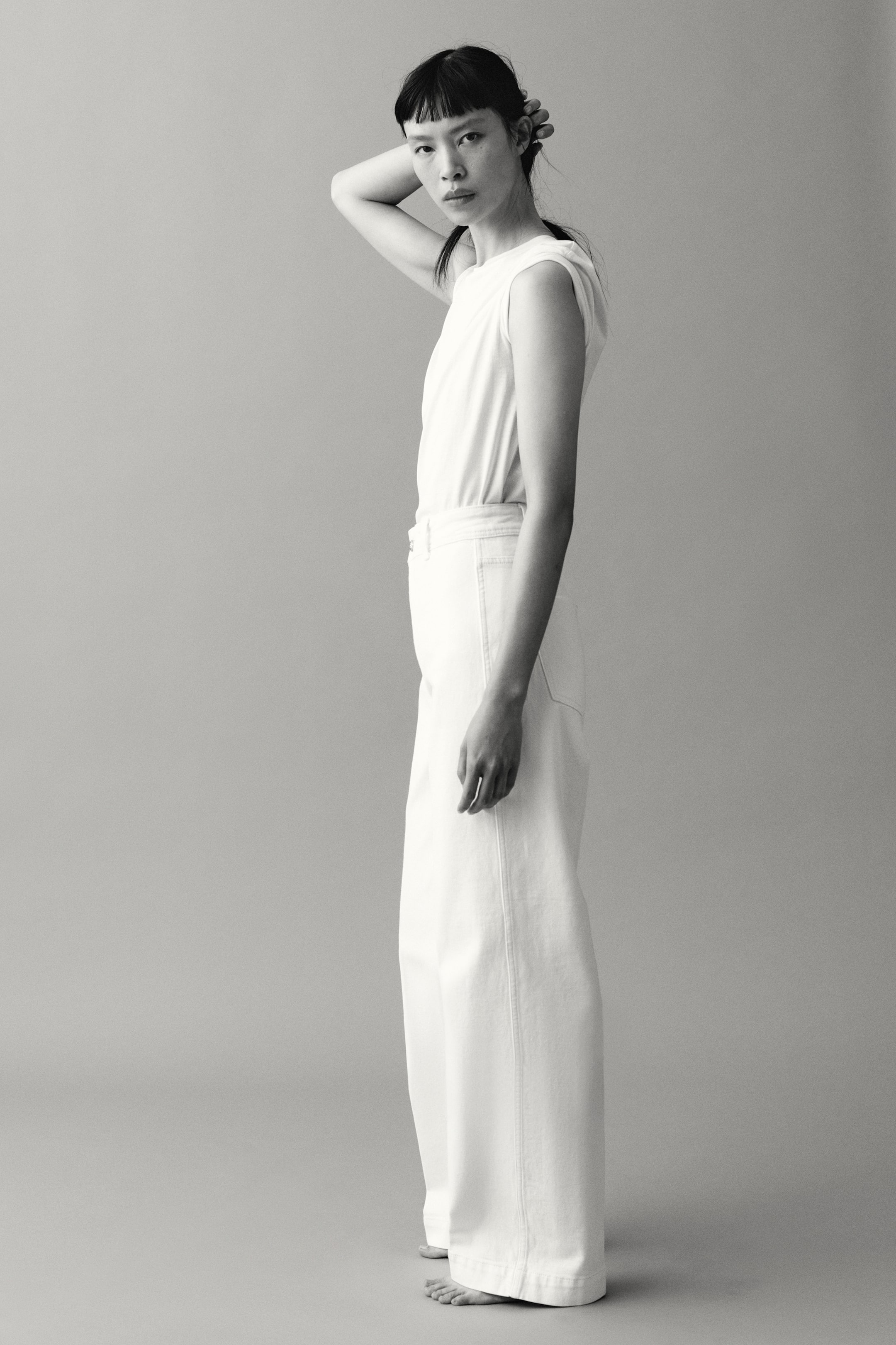 View larger image: Wide High Jeans - Light beige - Ladies | H&M SG 1