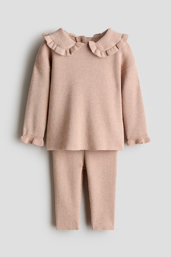 Детские топы H&M 2-piece Rib-Knit Cotton Set
