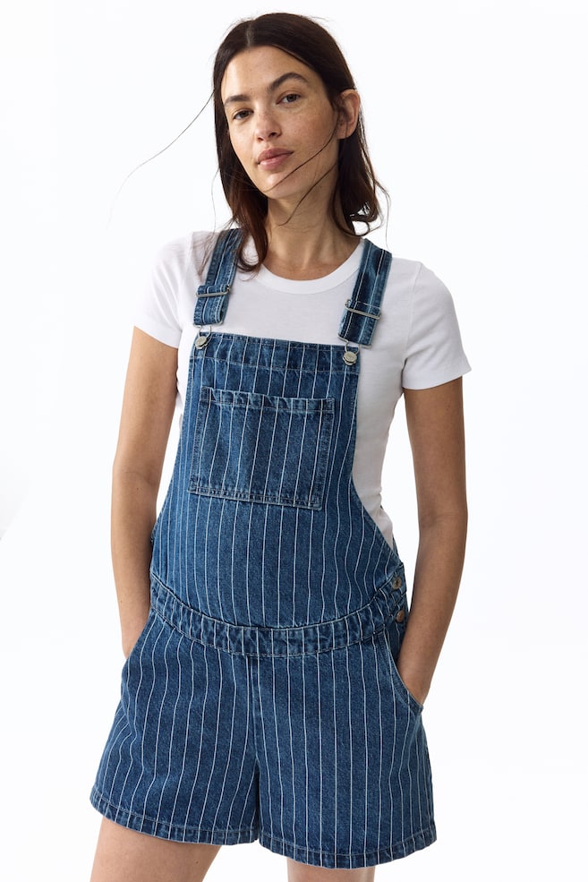 MAMA Seleshorts-Denimblå/Krittstripet - 4