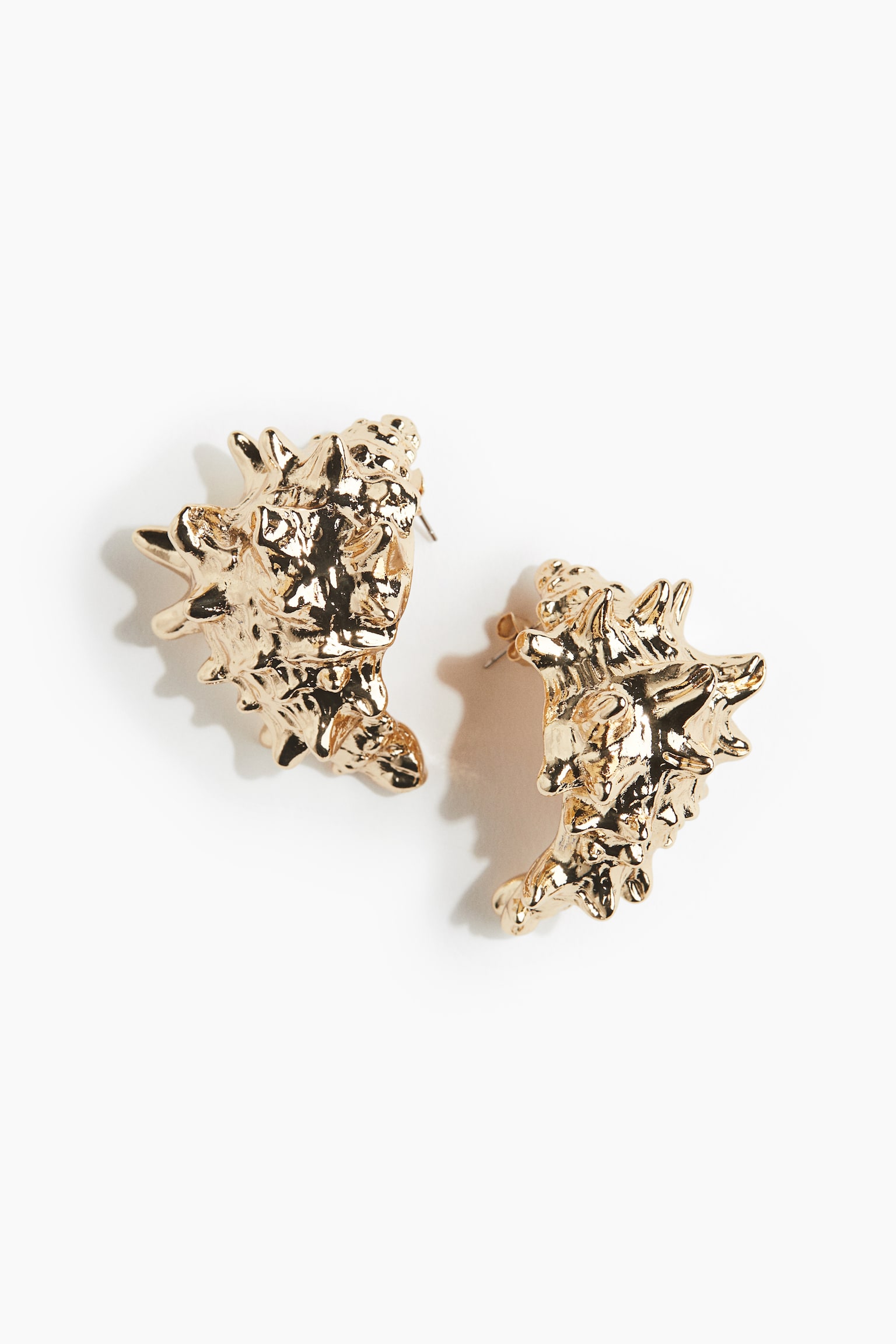 Женские украшения H&M Seashell-Shaped Earrings, цвет: Золотой — фото 1