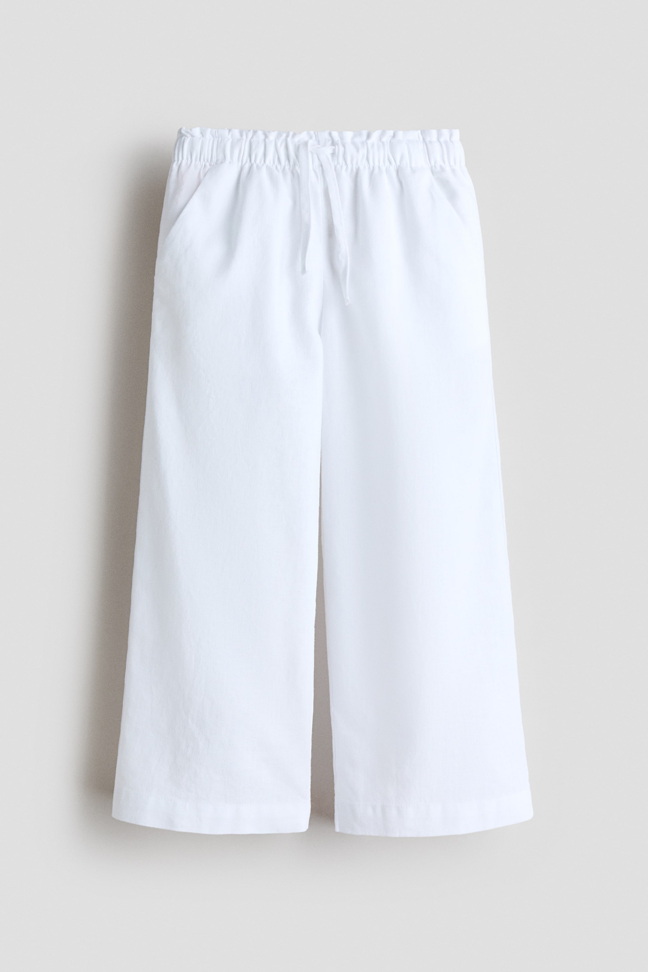 Ampliar la imagen: Pantalón en mezcla de lino - Blanco - Kids | H&M MX 1