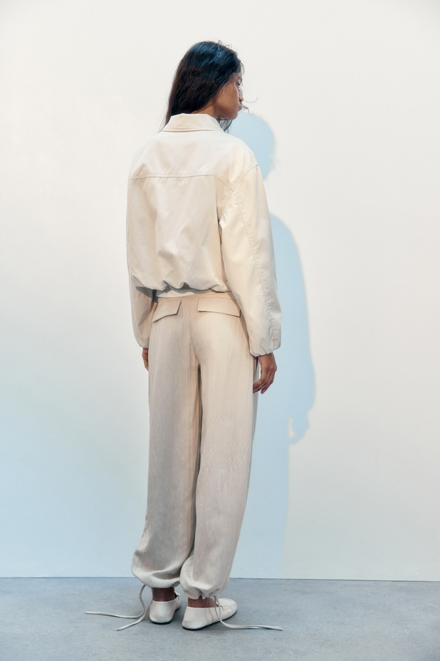 Blouson jacket - Light beige/Dark brown - 3