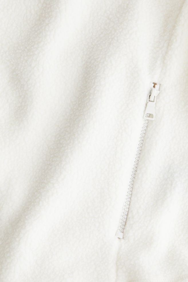 Teddy Fleece Jacket-White - 4