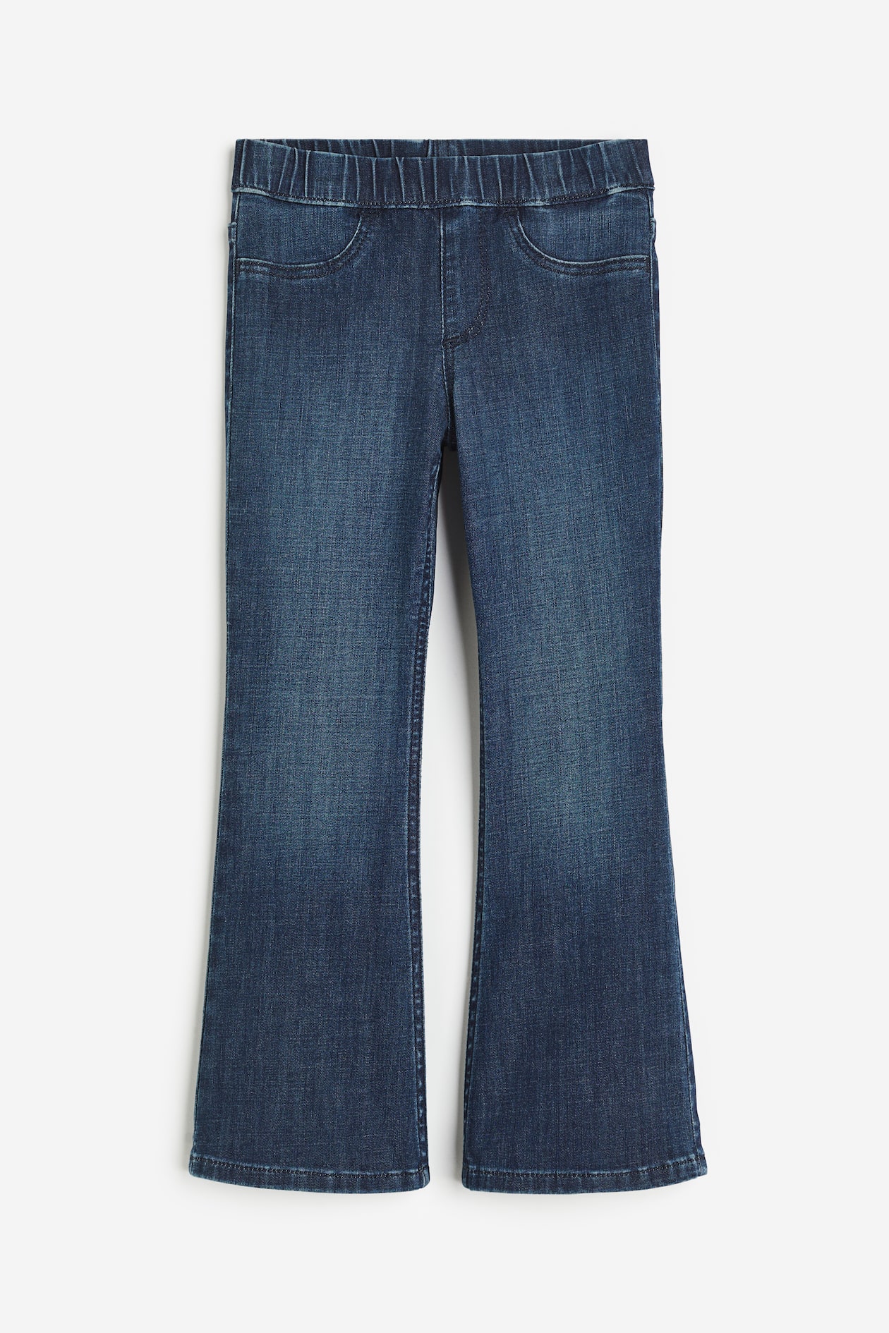 Superstretch Flare Fit Jeans - Regular waist - Long - Dark denim blue ...