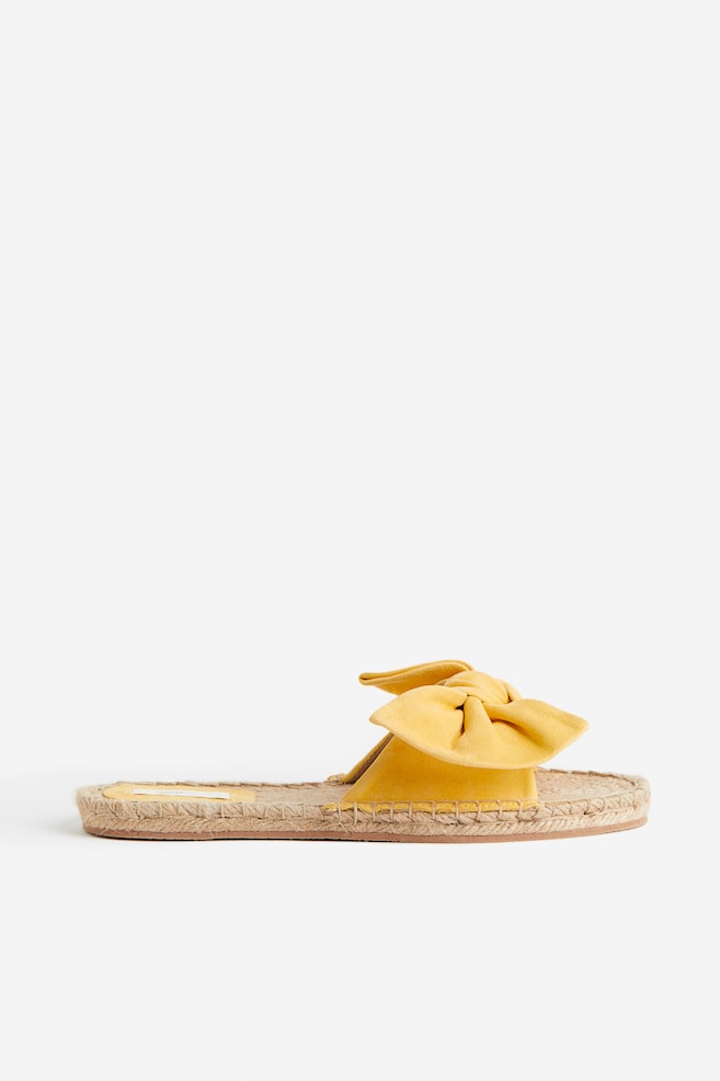 Bow-detail suede mules - Yellow/Beige/Old rose - 2