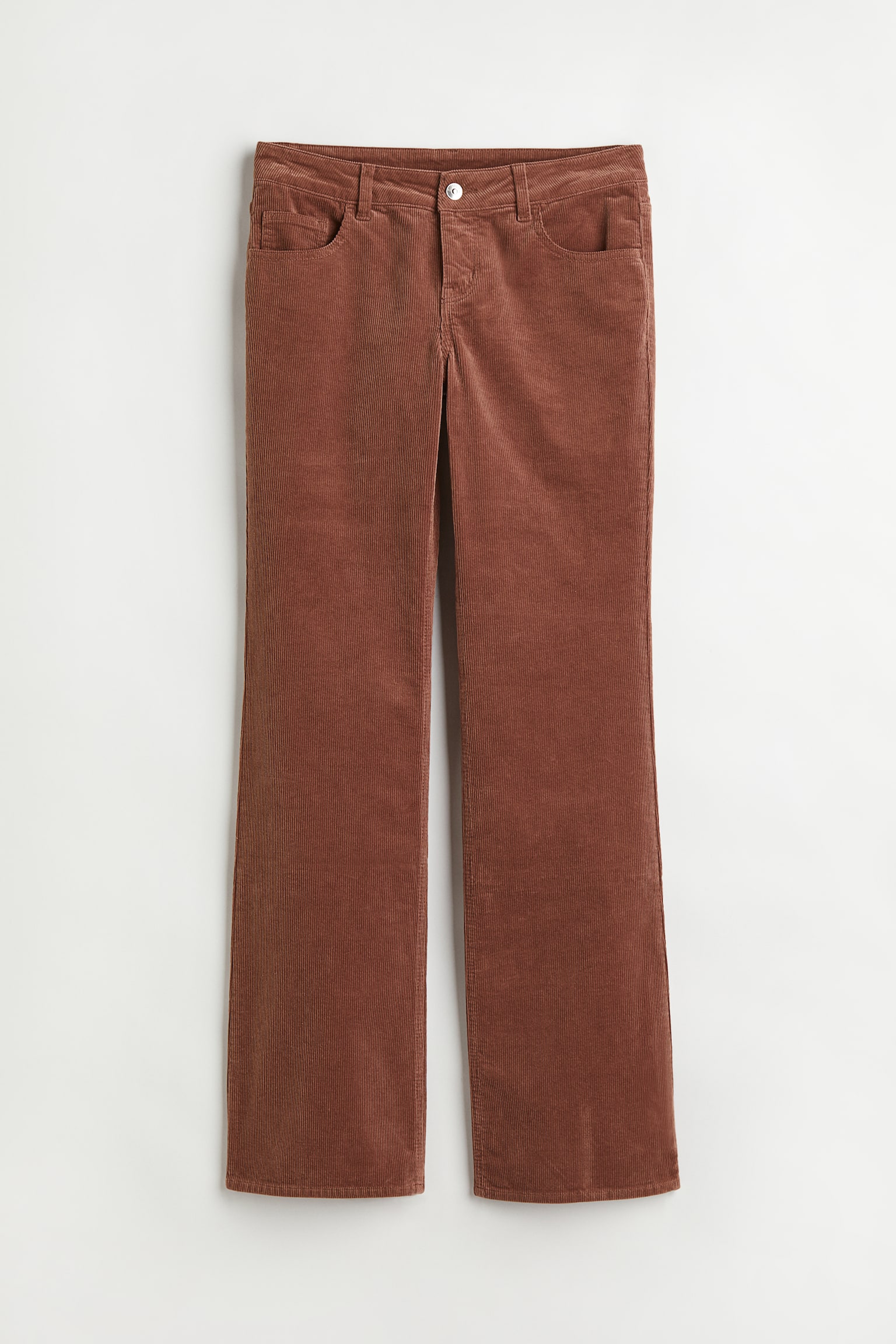 Flared corduroy trousers - Brown