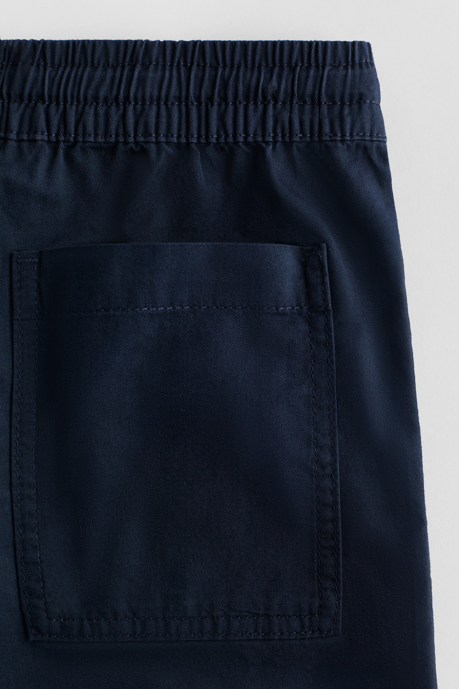 Cotton twill trousers - Navy blue/Brown/Dark brown - 2