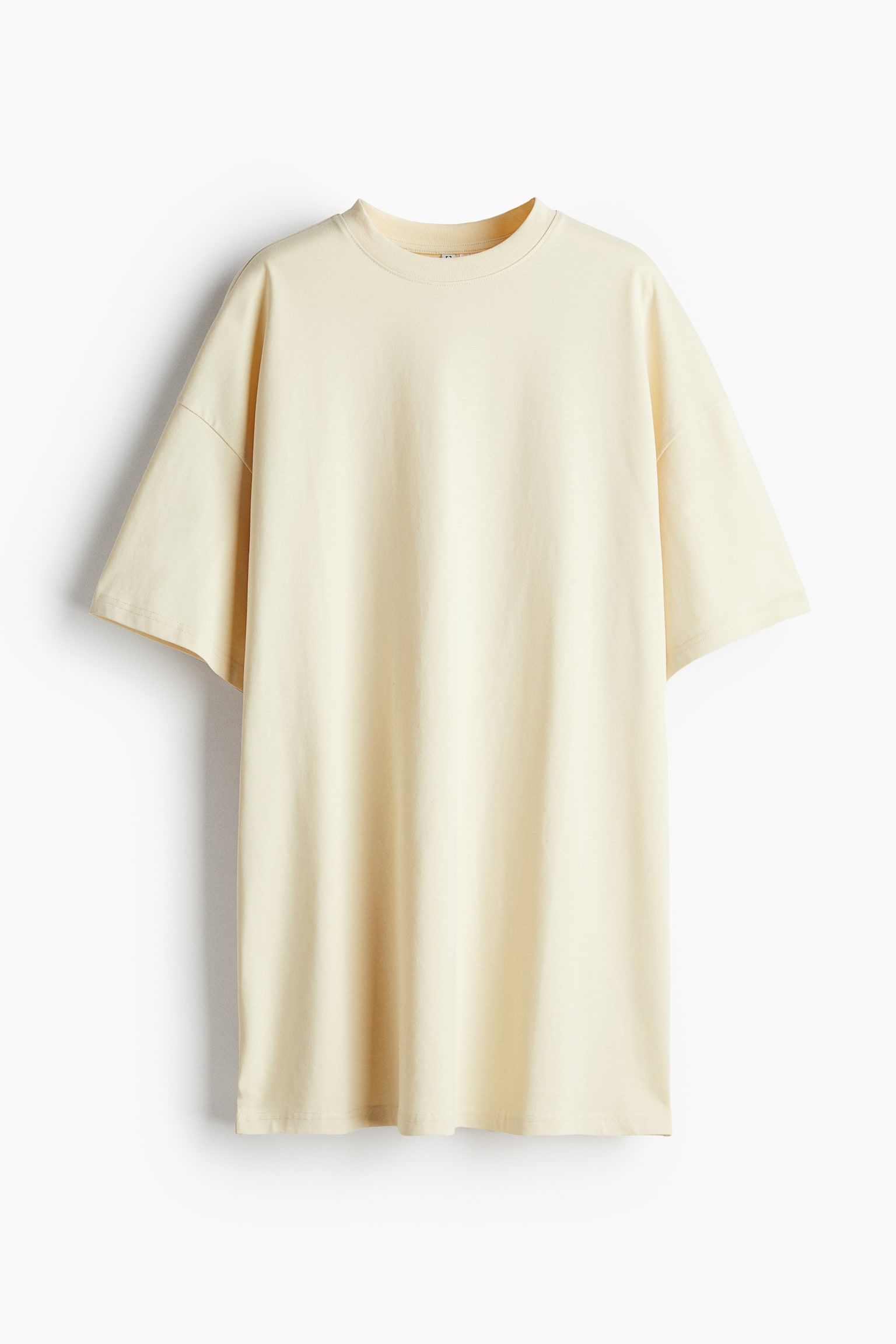 Oversized T-shirt dress - Light yellow/Light grey marl/Black/White/Light beige/Light beige/Light grey/Navy blue/Dark grey/Khaki green - 2