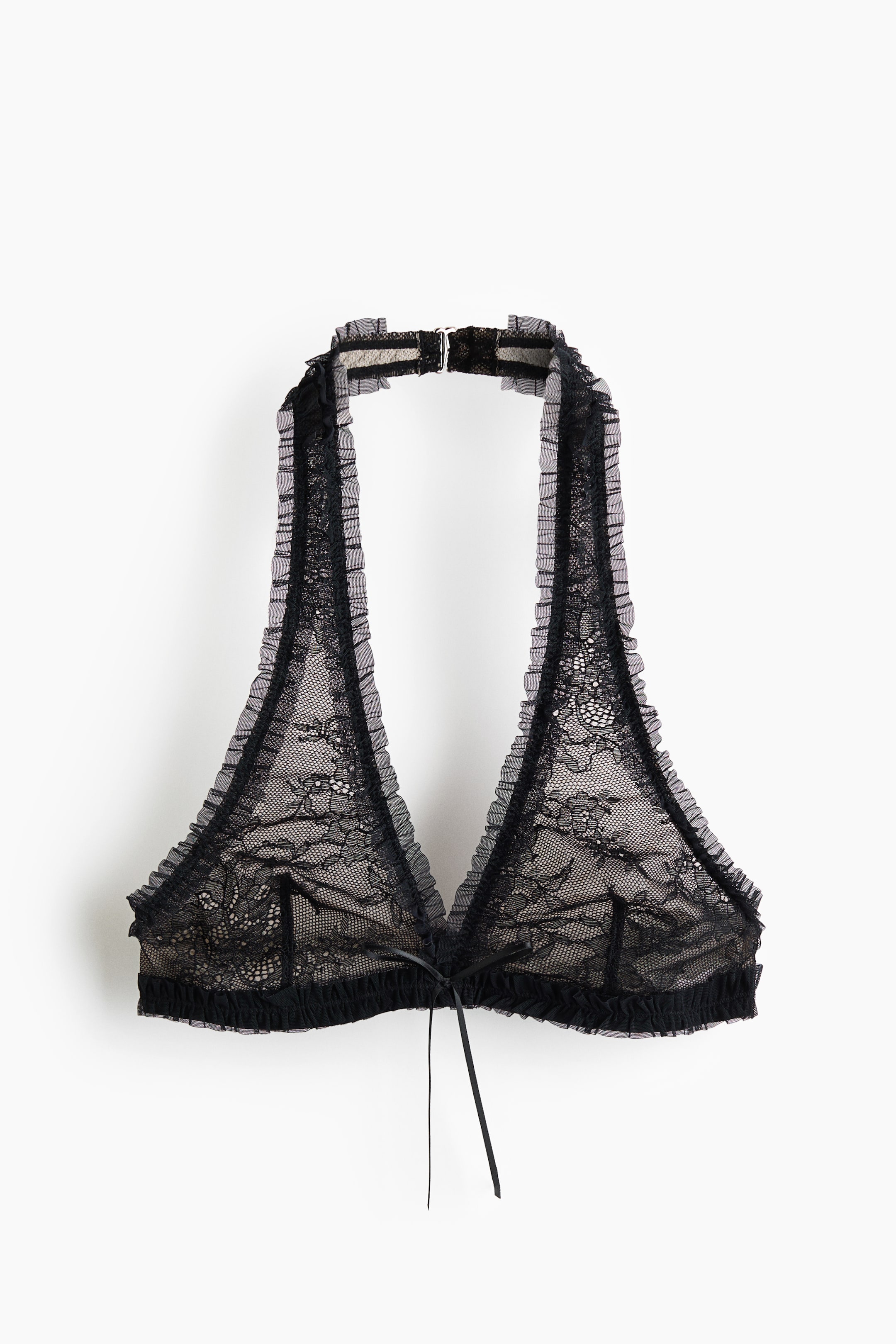 Soft Ruffled Lace Bra