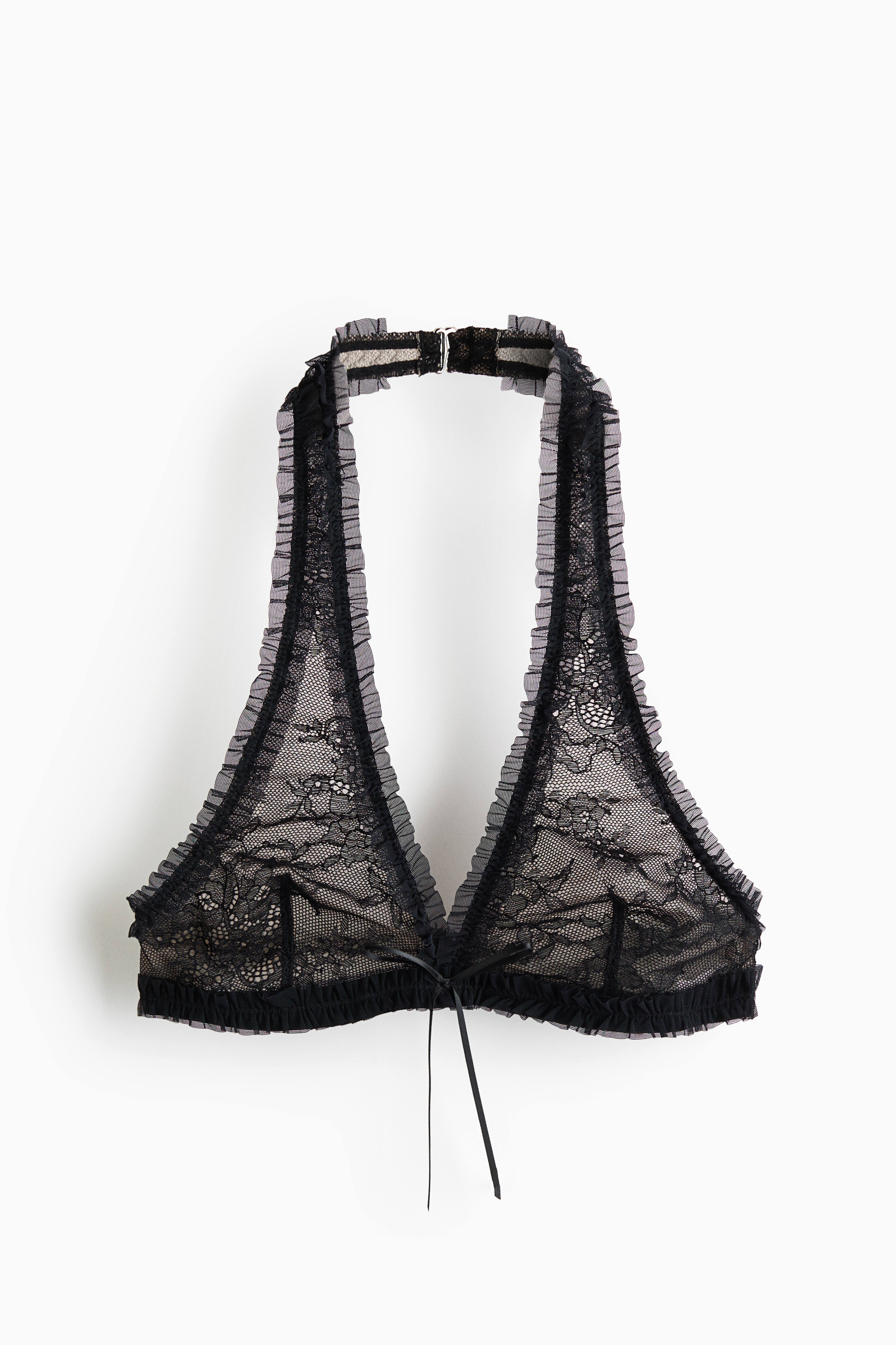 Soft Ruffled Lace Bra
