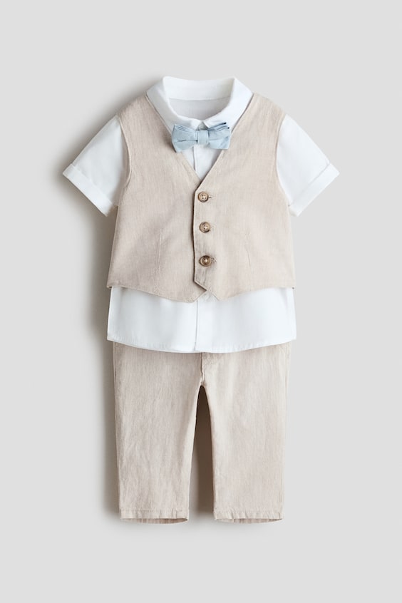 Детские джинсы H&M 4-Piece Linen-Blend Dressy Set