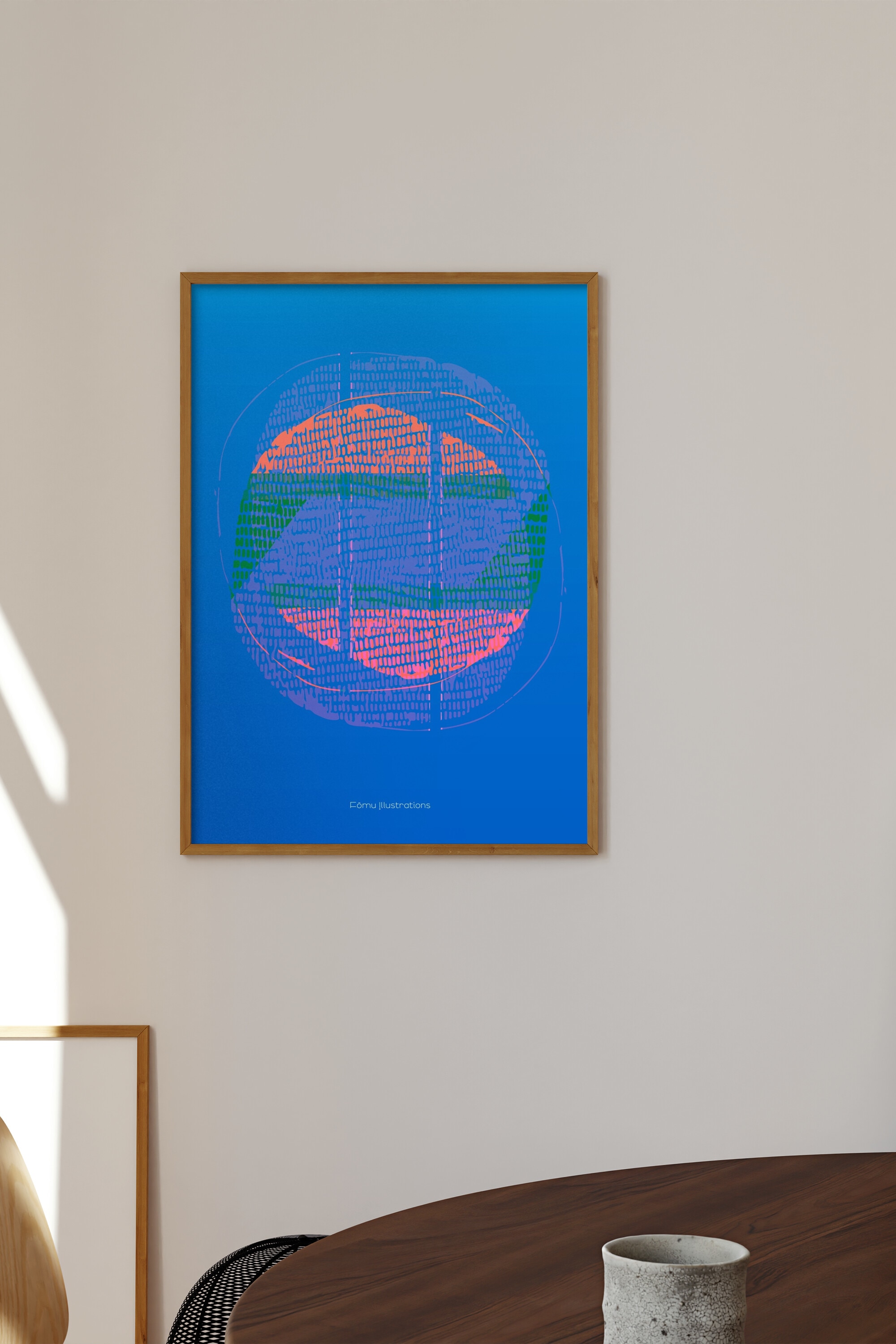 Fōmu Illustrations - Clear Blue - Monivärinen