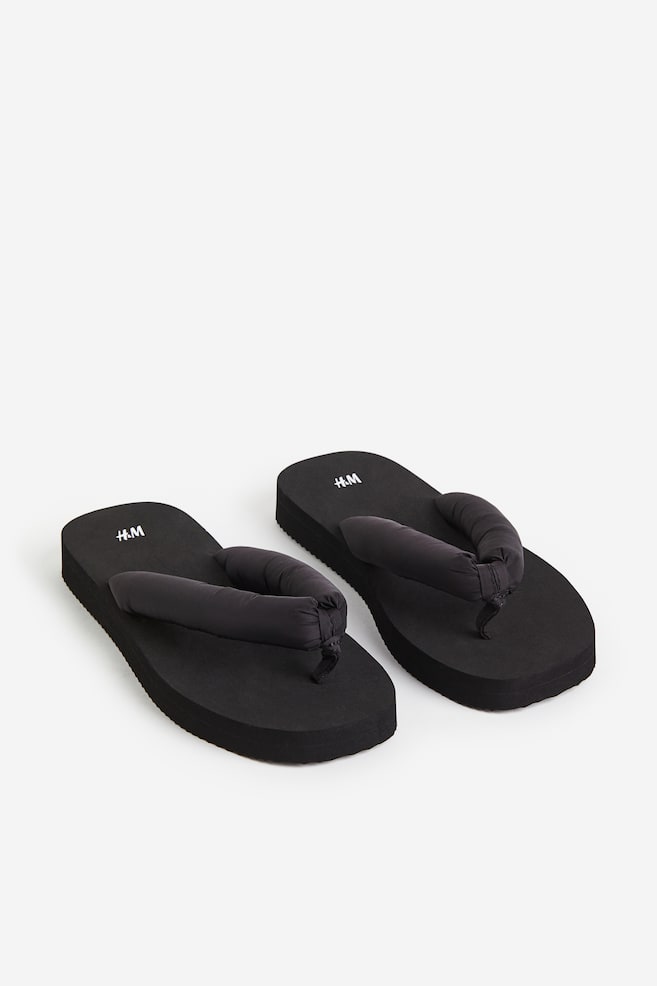 Padded flip-flops - Black - 1