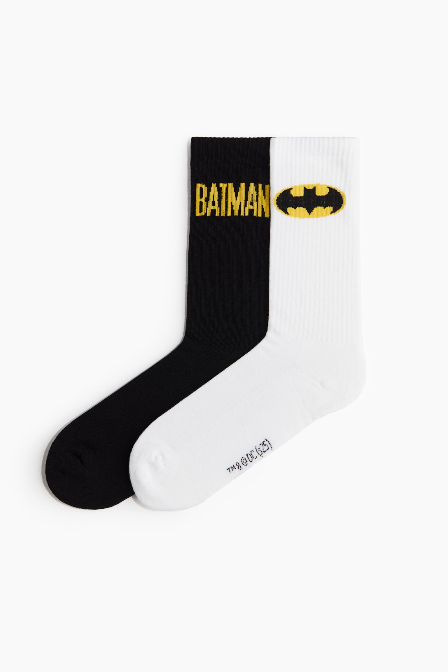Мужские носки H&M набор 2 пары, цвет: Чёрный / Batman