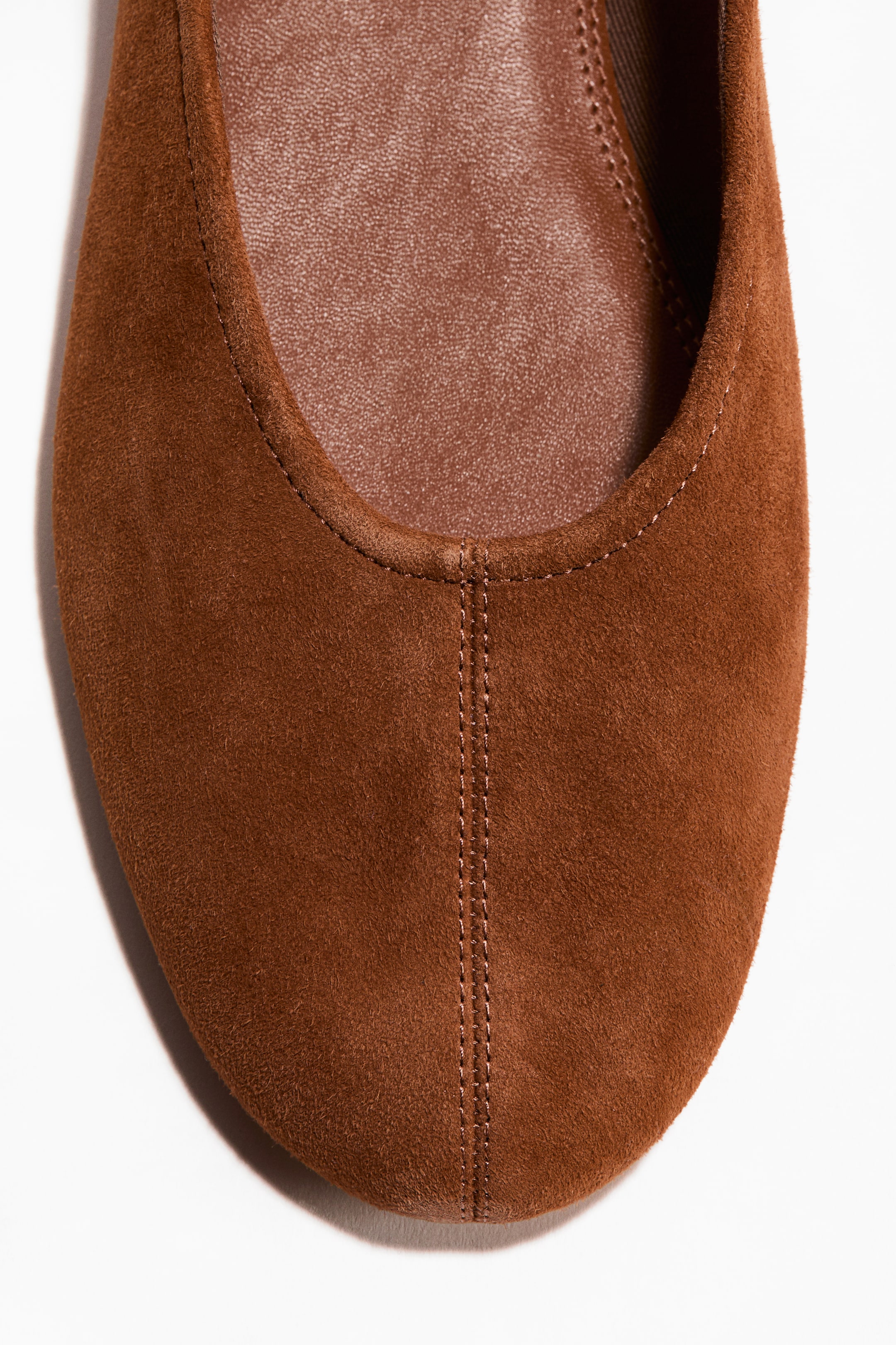 Ballerines en cuir velours