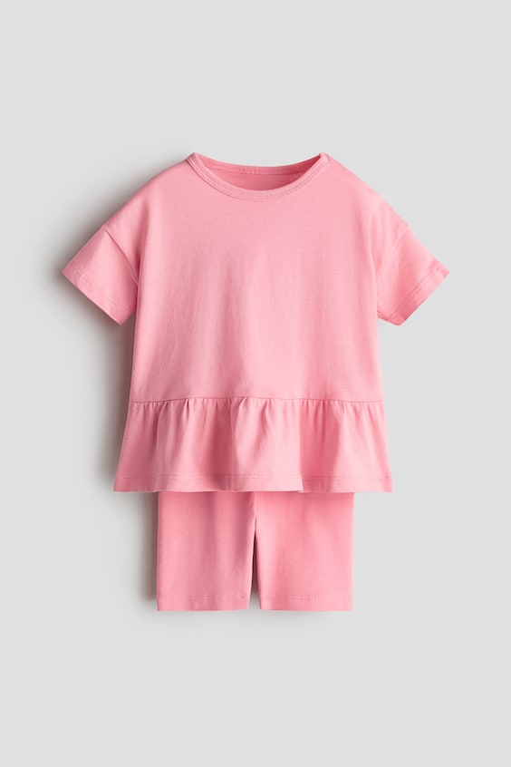 Детские топы H&M 2-Piece Top and Shorts Set