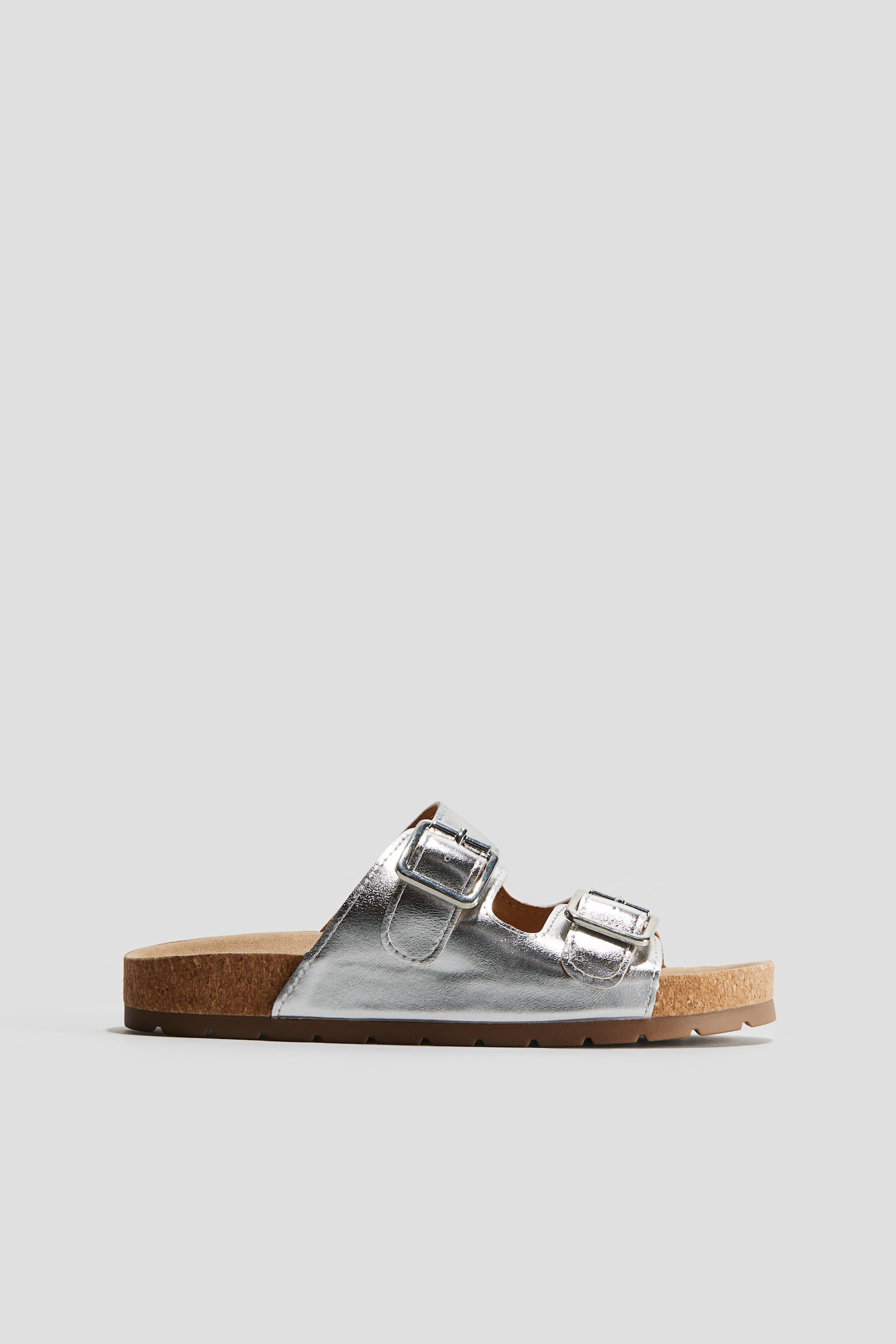 Double Strap Sandals - Silver colour - 1