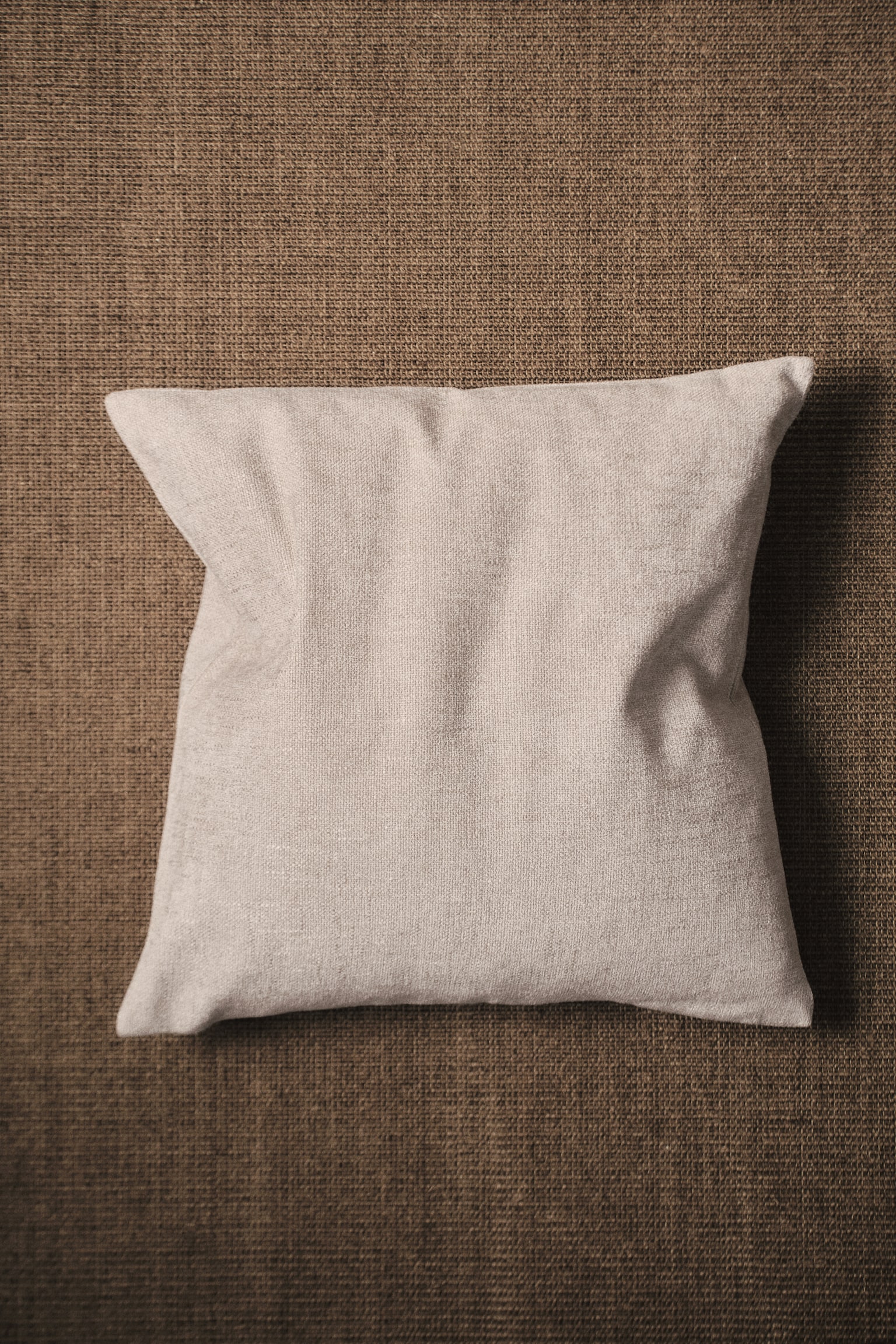 Chenille cushion cover - Light greige/Cream/Light grey - 1