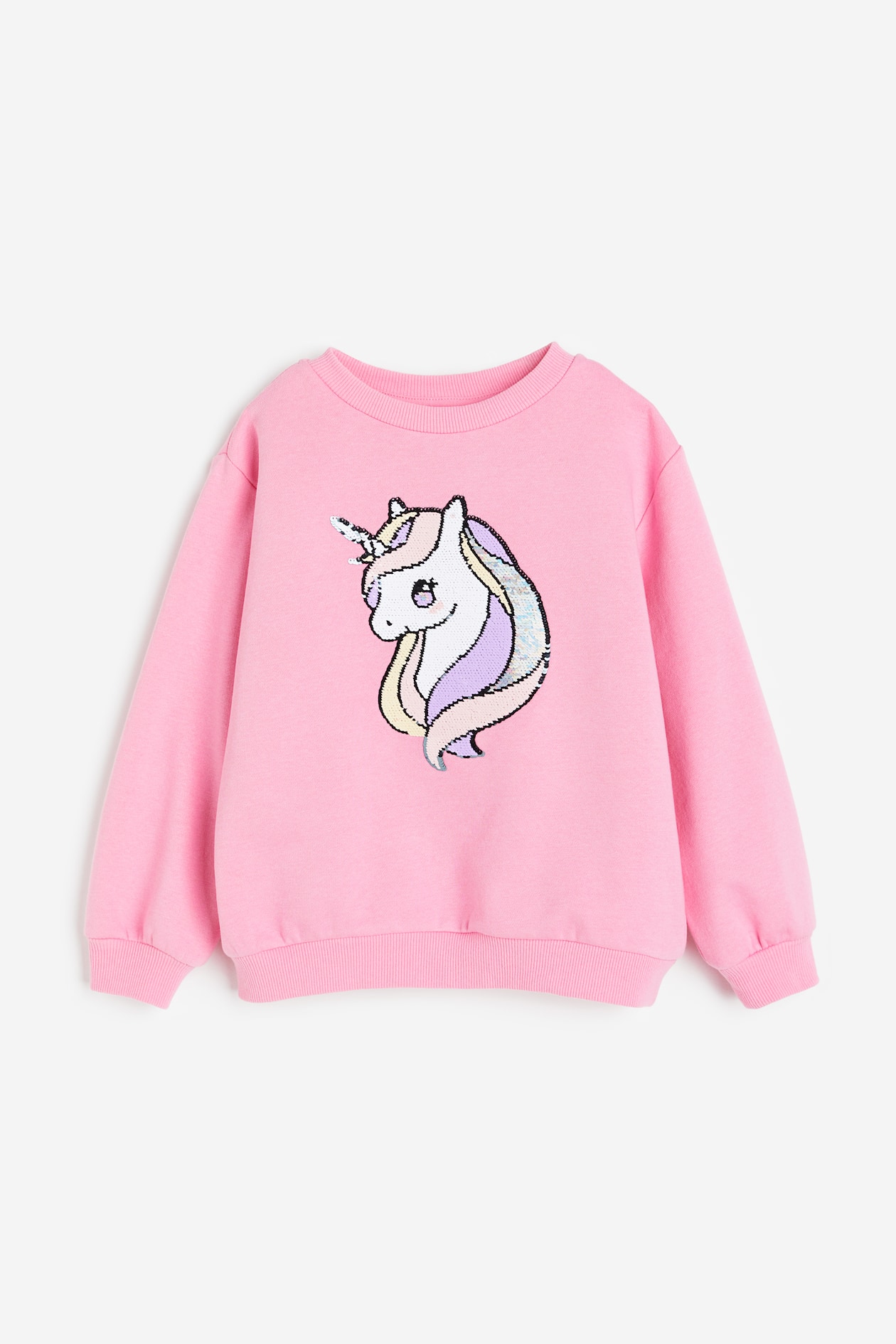 Pink/unicorn Sweatshirt with Motif for kids | H&M US