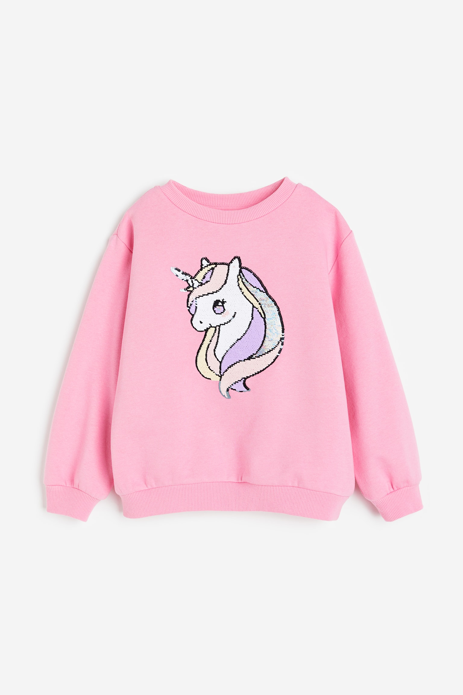 Motif-detail sweatshirt - Pink/Unicorn/Light beige/Joyful/Cream/Heart/Light grey marl/Spotted/White/Unicorn/Black/Leopard/Orange/Pumpkin - 1