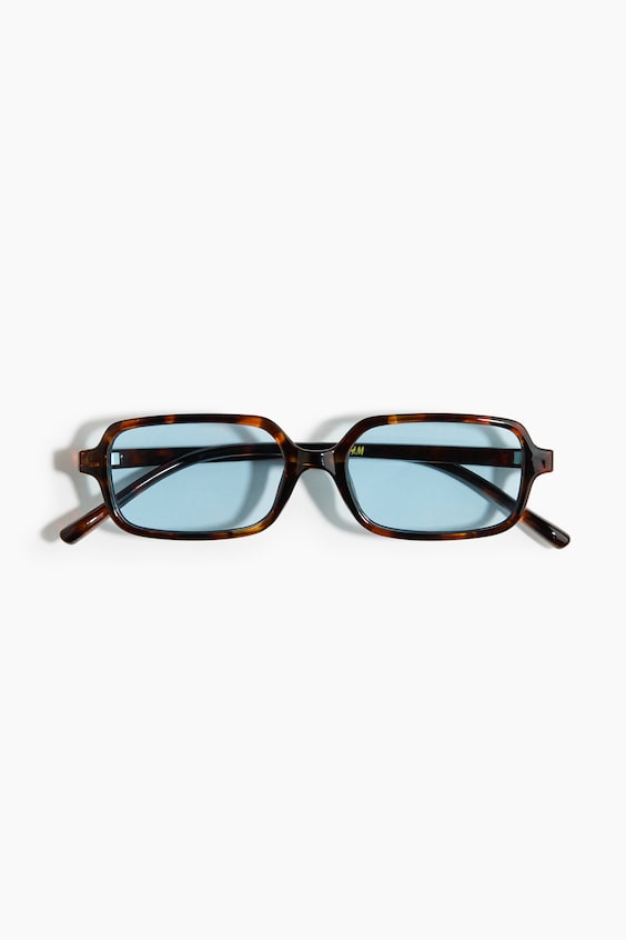 Женские солнцезащитные очки H&M Rectangular Sunglasses, цвет: Коричневый / Черепаховый