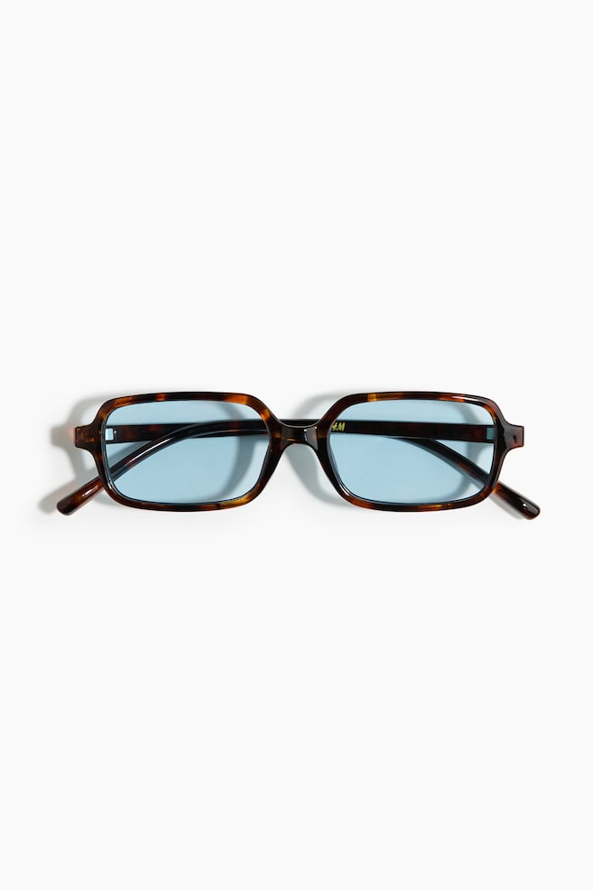 Rectangular sunglasses - Brown/Tortoiseshell pattern - 1