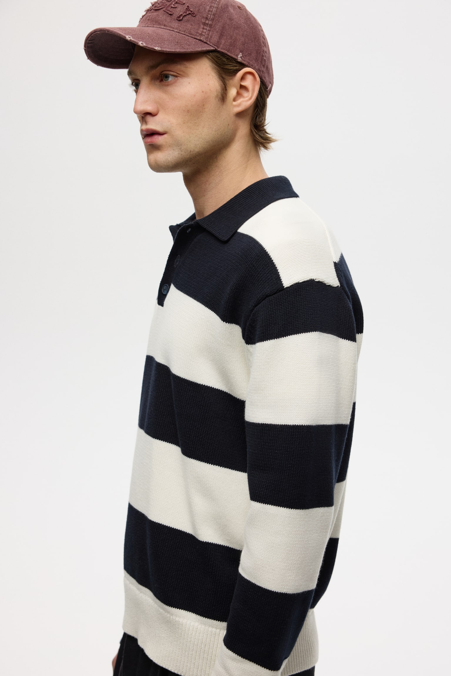 Relaxed Fit Polo shirt - Dark blue/Striped/Dark green/Striped - 6