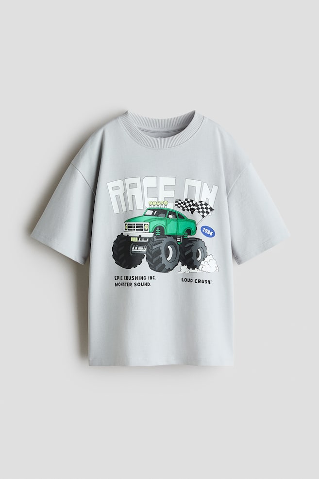 Camiseta con aplicaciones - Gris claro/Monster truck/Blanco/Baloncesto - 1