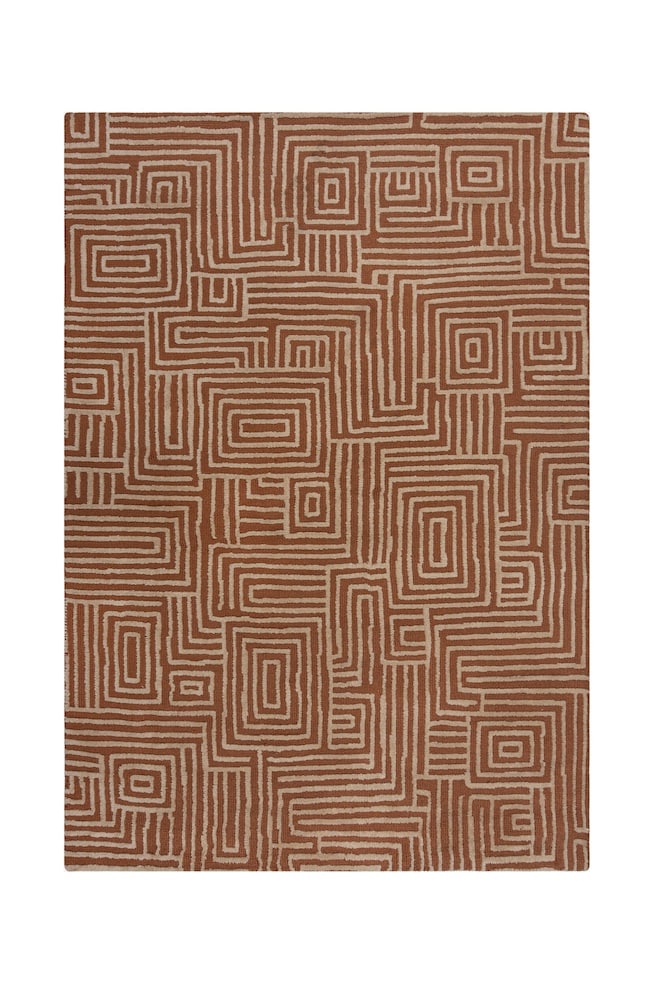Tapis Mondial Kylo À L'aspect De Laine - Terre Cuite - 1