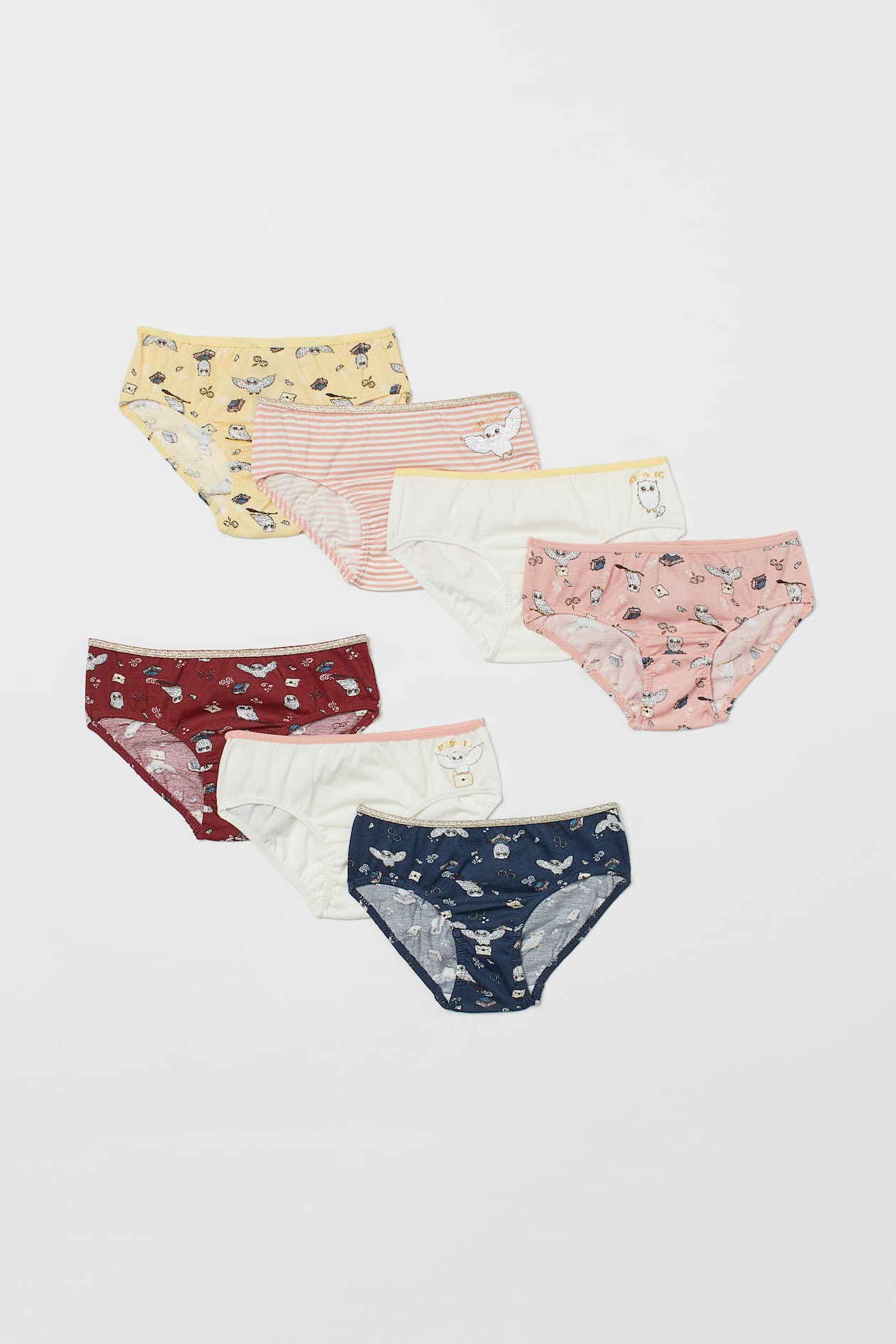 7erPack Slips mit Druck Normale Bundhöhe Rosa/Gelb/Weiß Kids H&M AT