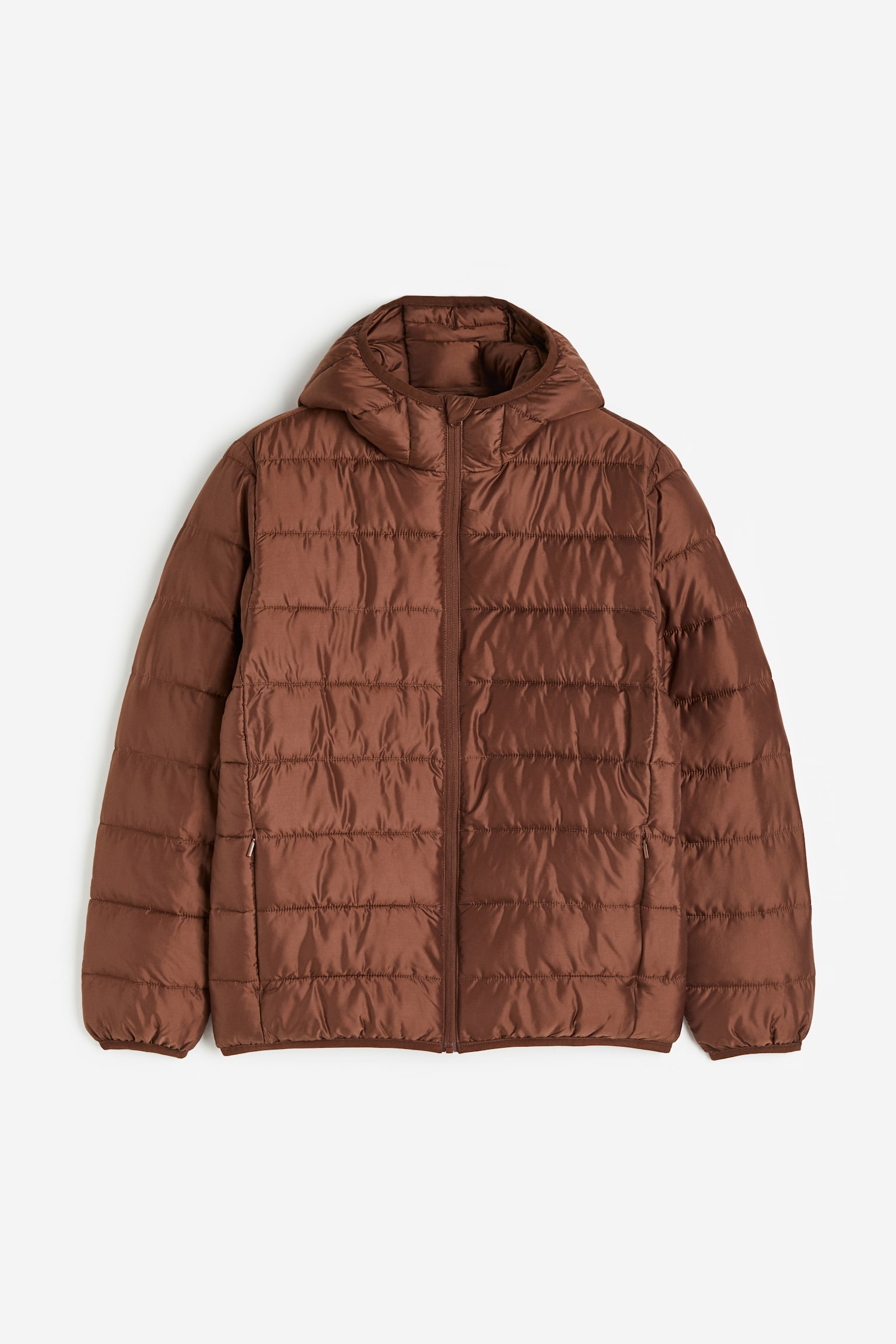 Lightweight Puffer Jacket - Brown/Black/Light grey - 1