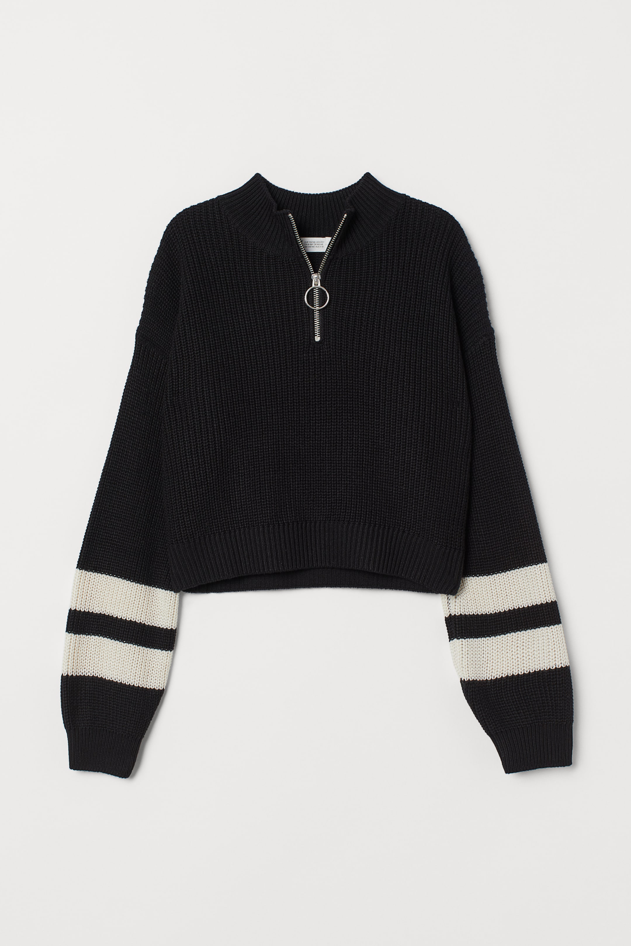 Strickpullover mit Stehkragen Schwarz Kids H&M AT