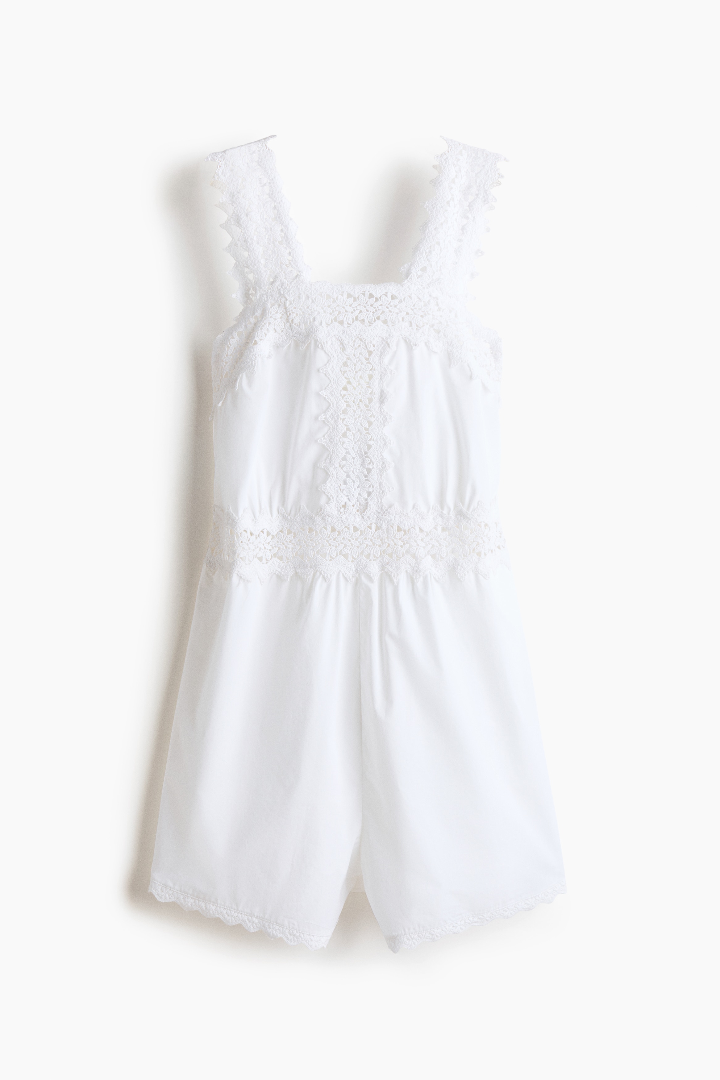 MAMA Lace-Detail Cotton Romper from H&M - $59.99