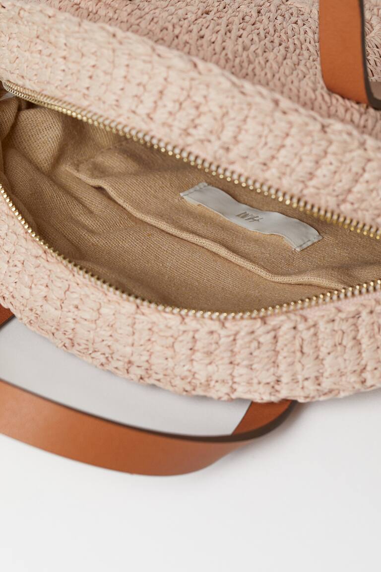 Sac à main en paille de papier Rose poudré FEMME H&M CH