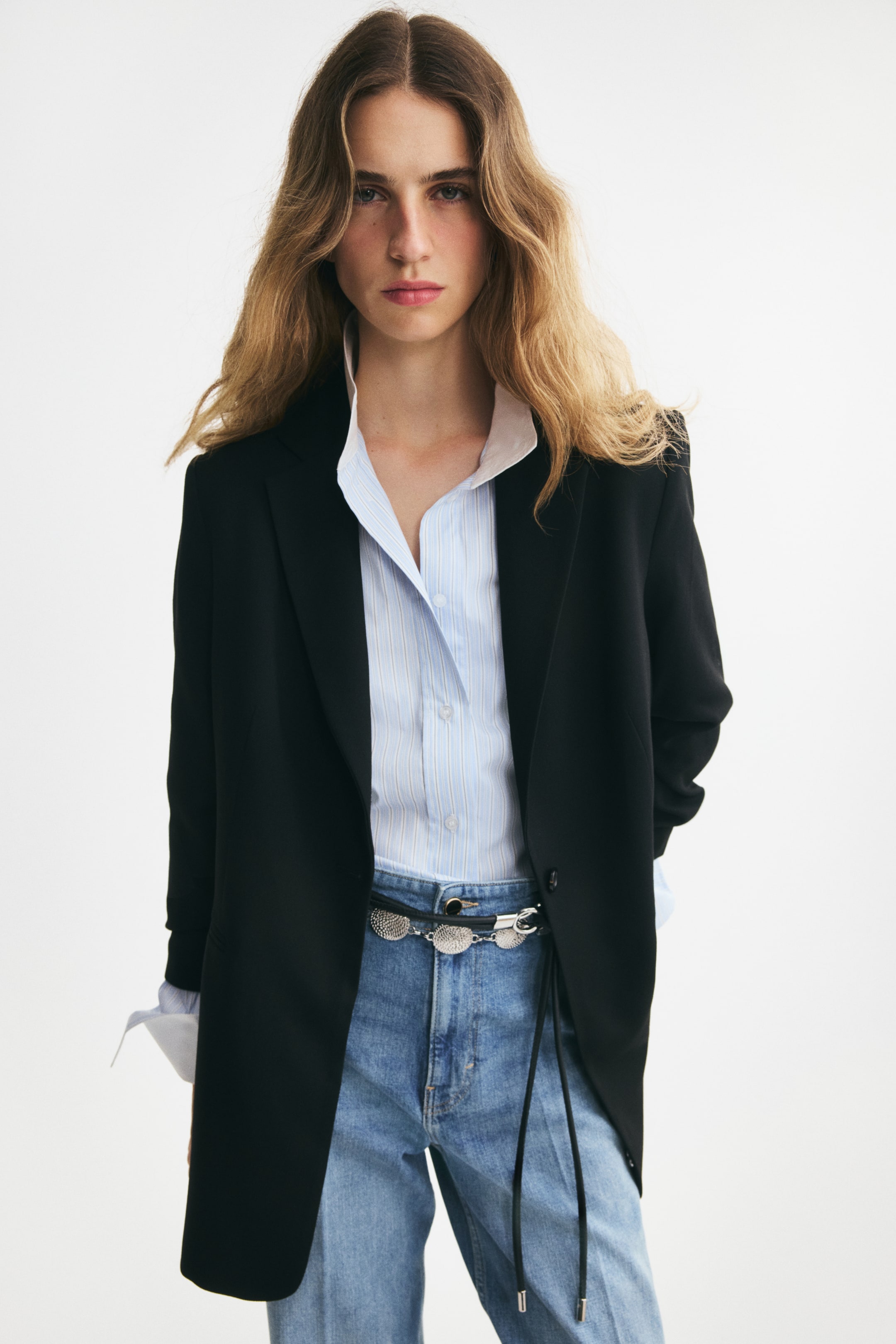 Blazer à manches froncées