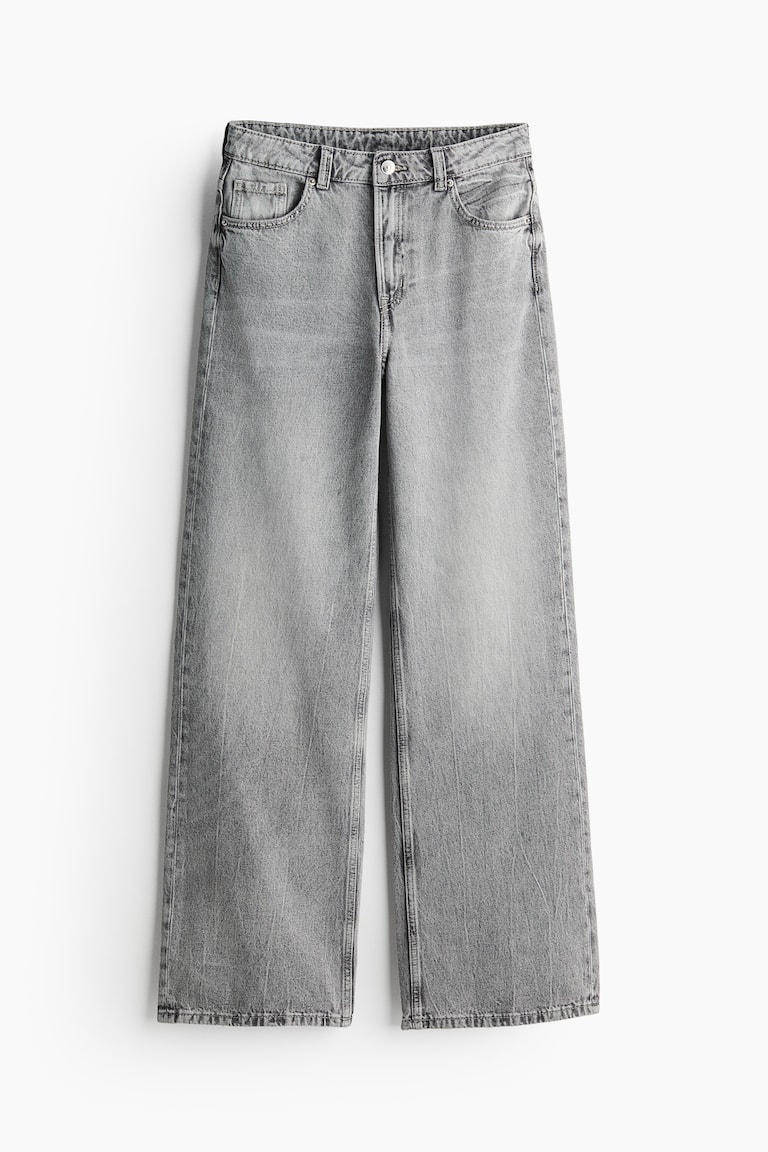 Straight Jeans Jean Gris H&m Denim H Et M Pantalons Femme Jeans Coupe Slim  Stretch Gris H&m