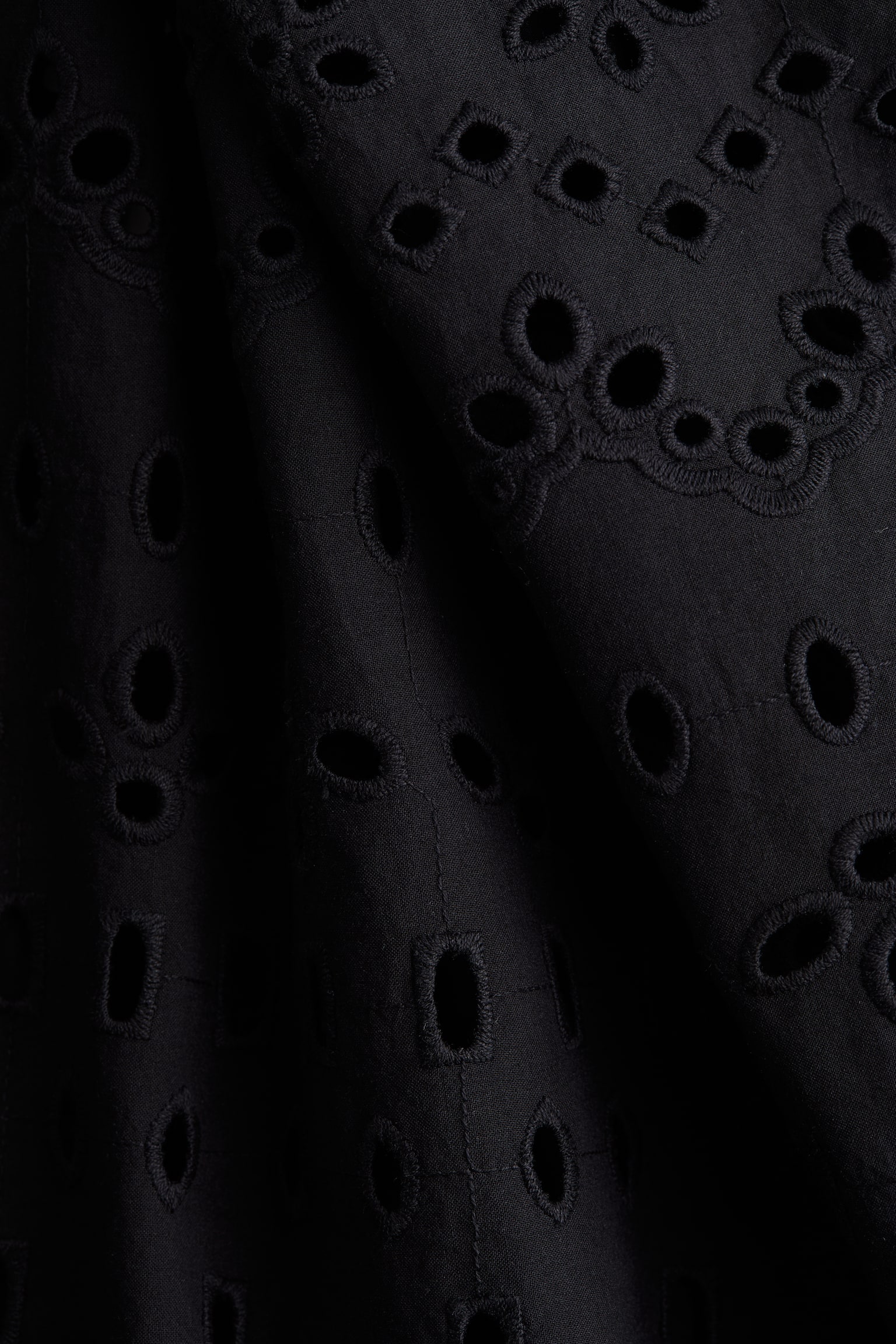 Женская юбка H&M Skirt with Eyelet Embroidery, цвет: Чёрный — фото 2