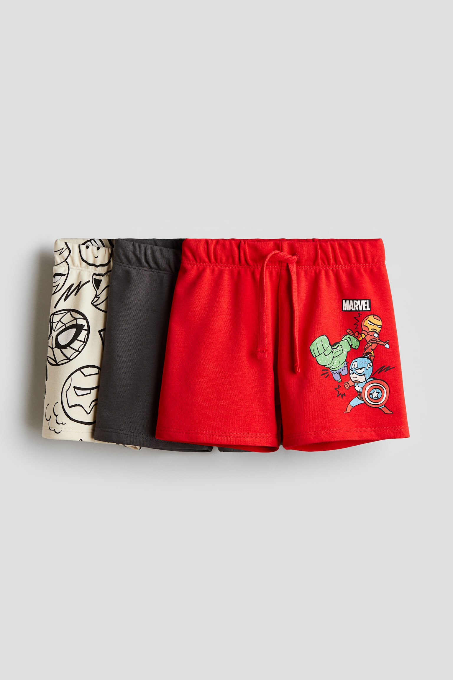 3-pack print-motif shorts - Red/Marvel Comics - 1