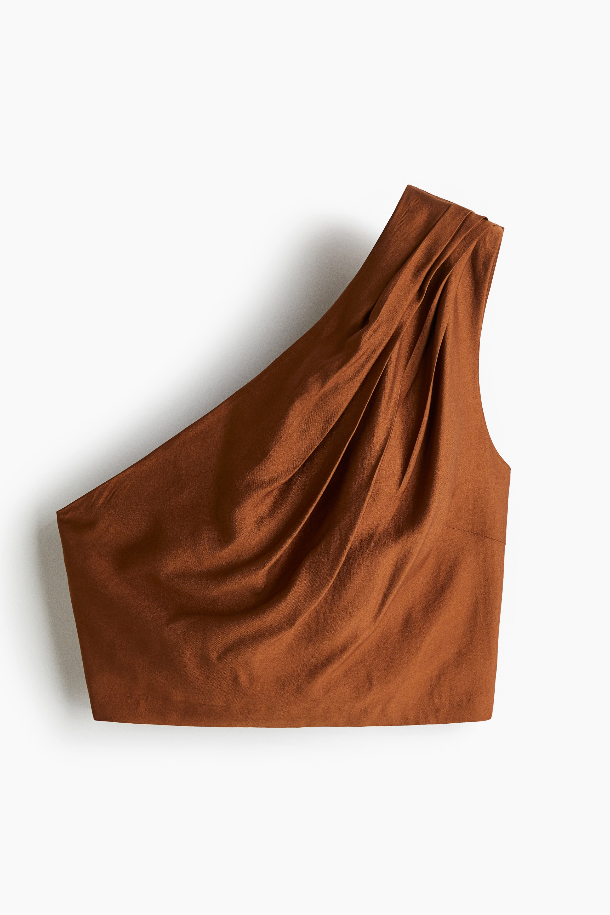One-shoulder top - Brown/Cream/Floral