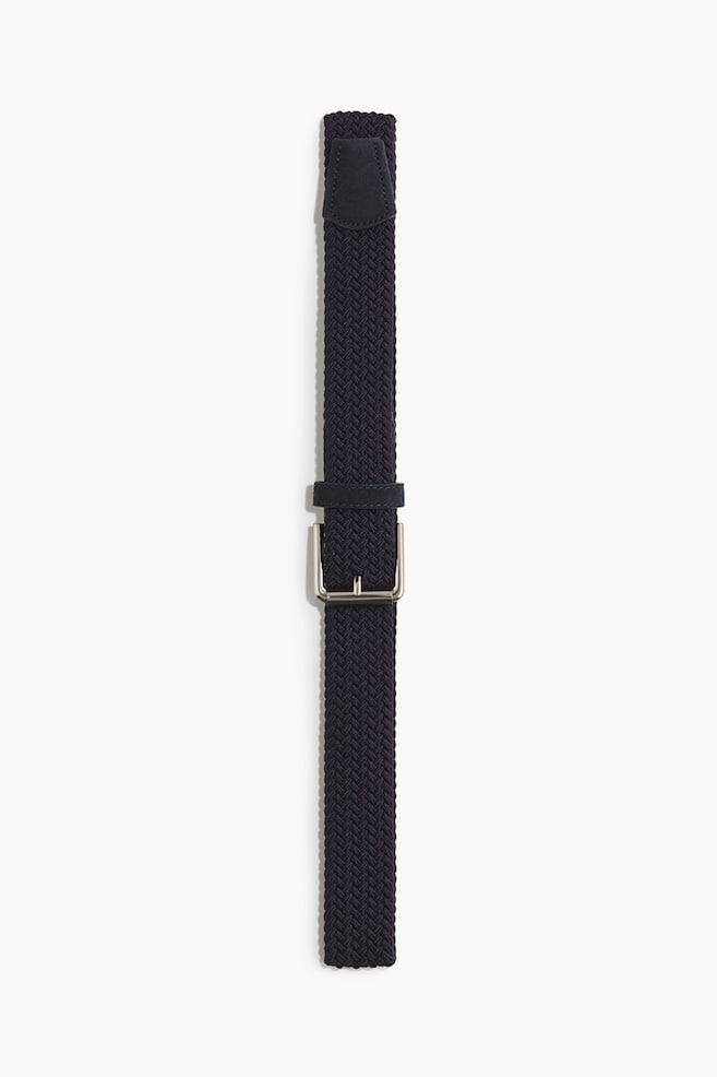 Elasticized Fabric Belt - Navy blue/Black/Light khaki green - 1