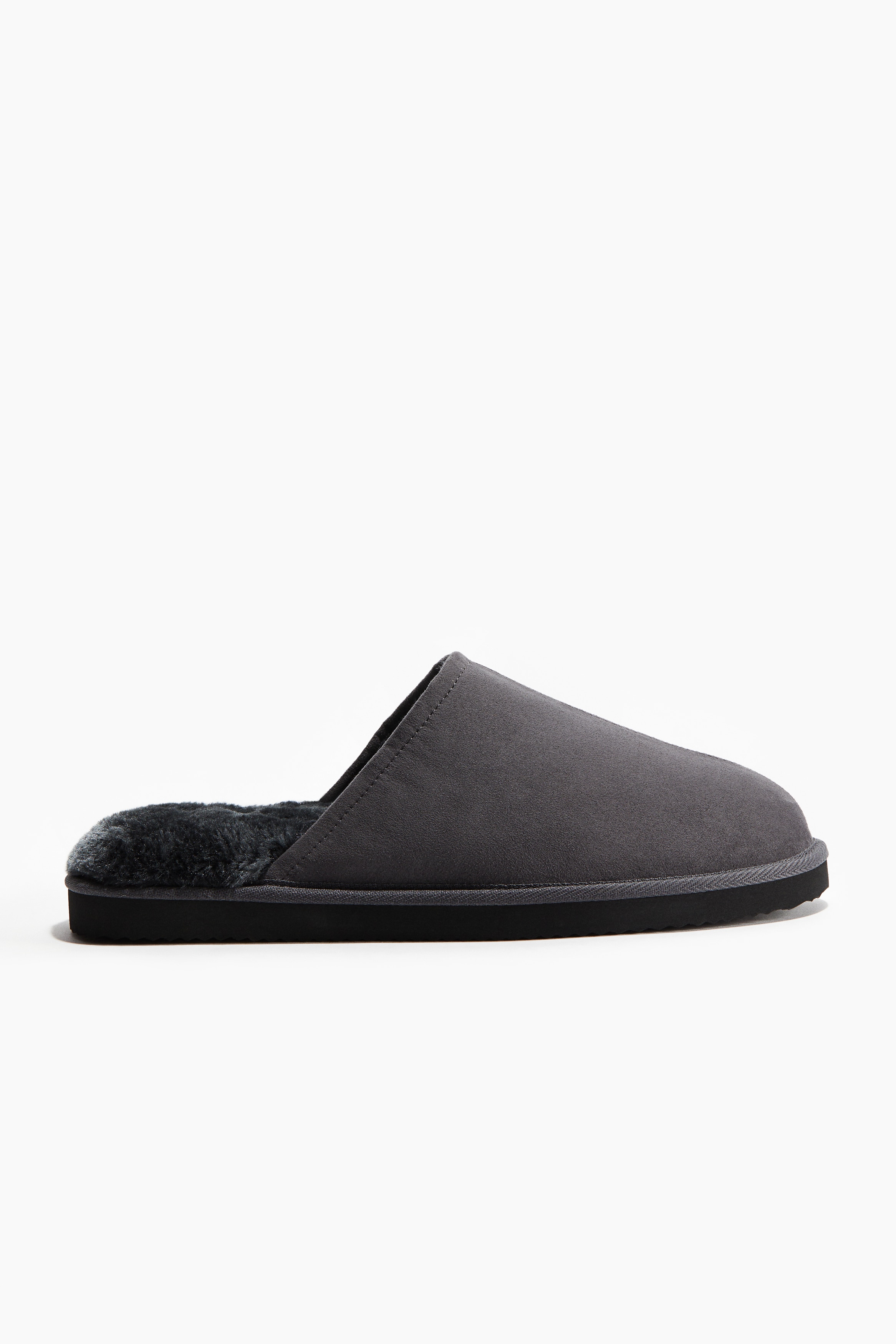 Men - Dark grey Pile-lined slippers - Size: 8-9  - H&M