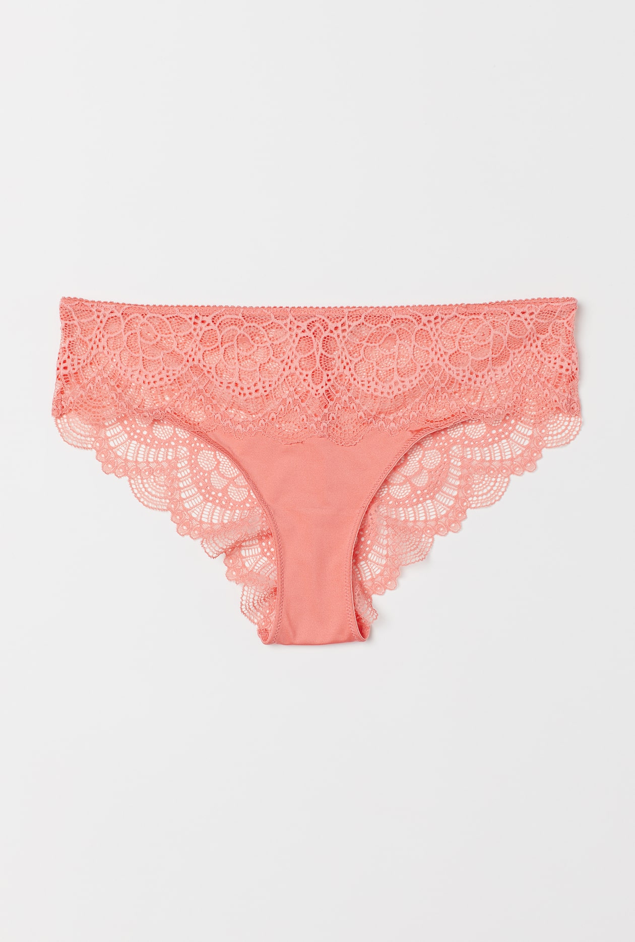 Lace Hipster Briefs - Regular waist - Neon pink - Ladies | H&M US