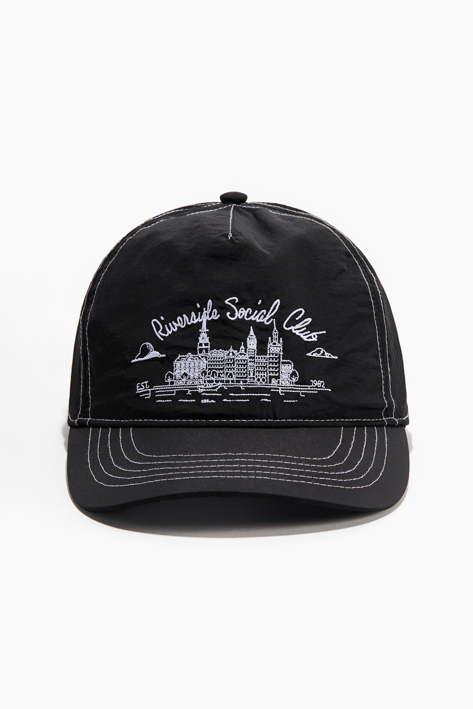 Gorra en sarga de algodón - Negro/Riverside Social Club/Gris/You Do The Math