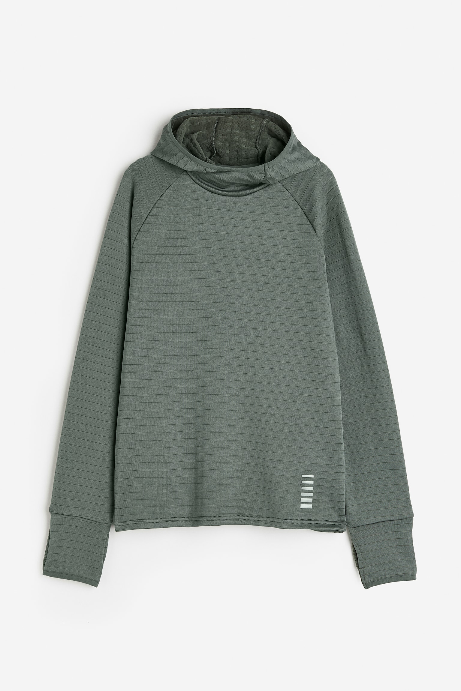 Mid Layer Hooded Activewear Top In DryMove™ - Dark khaki green - 1