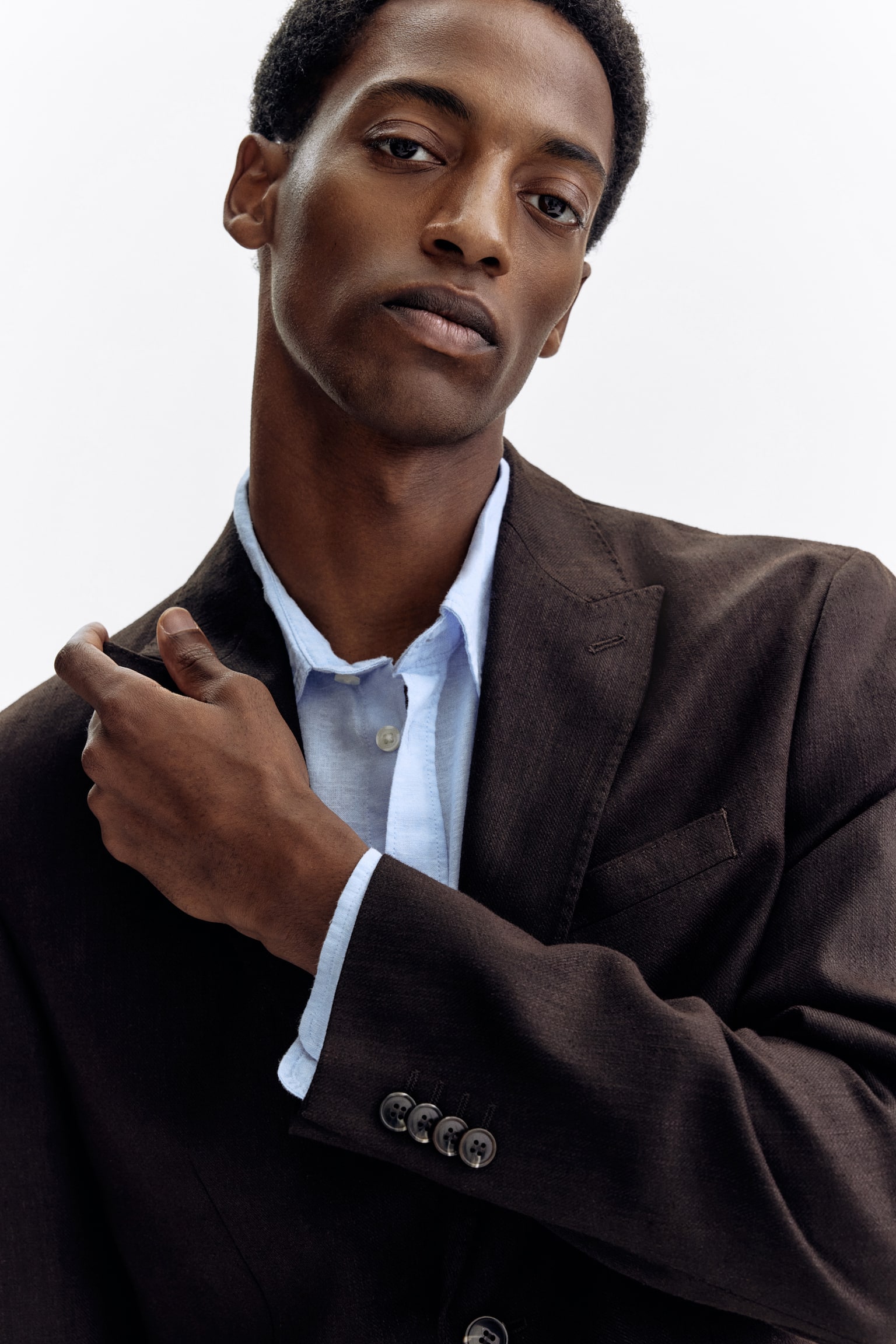 Regular Fit Linen-blend jacket - 4