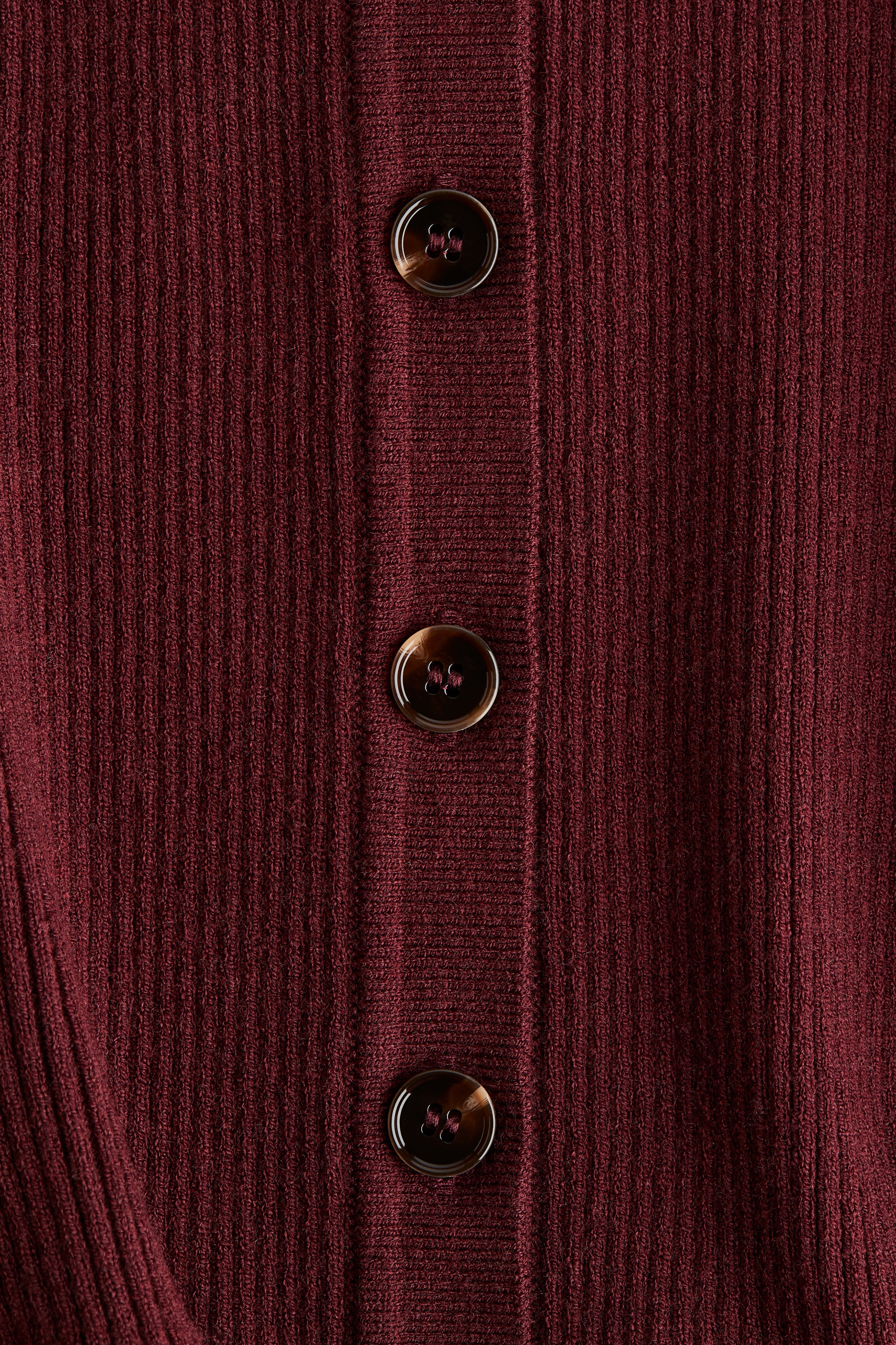 Rib-knit cardigan
