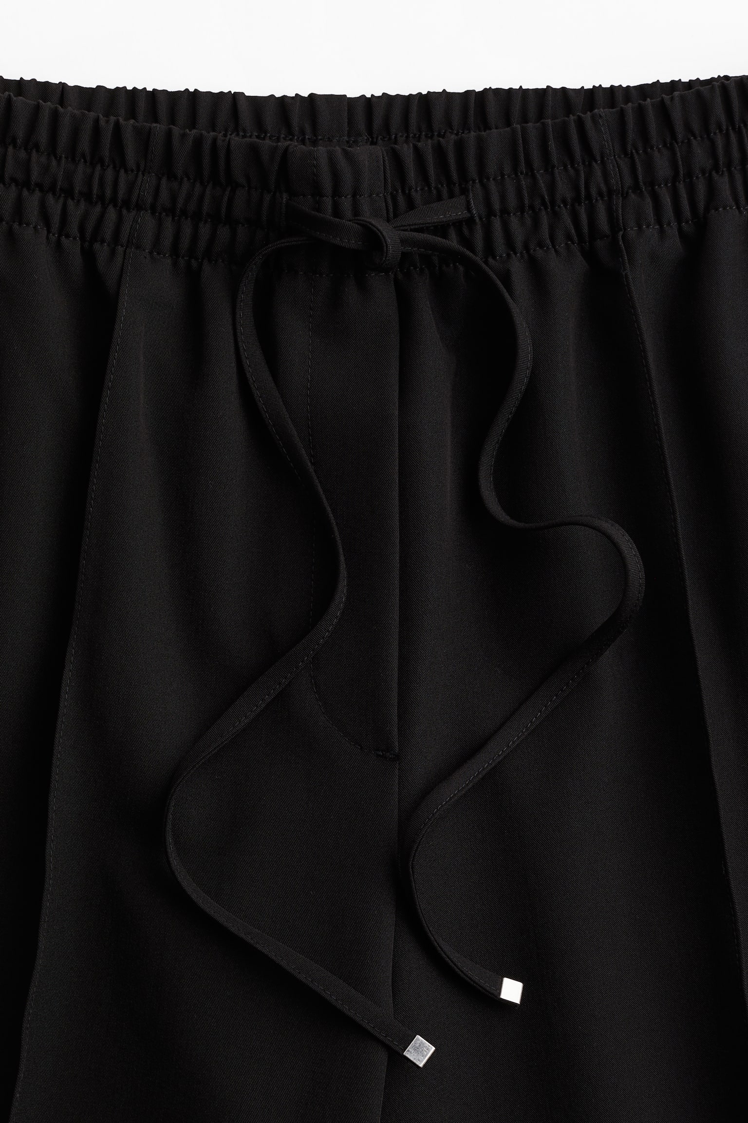 Tailored drawstring trousers - Black/Dark grey/Greige marl - 3