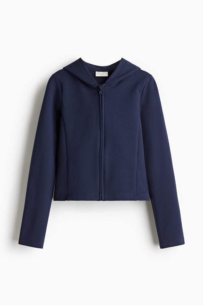Activewear Hooded Jacket - Navy blue/Burgundy - 1